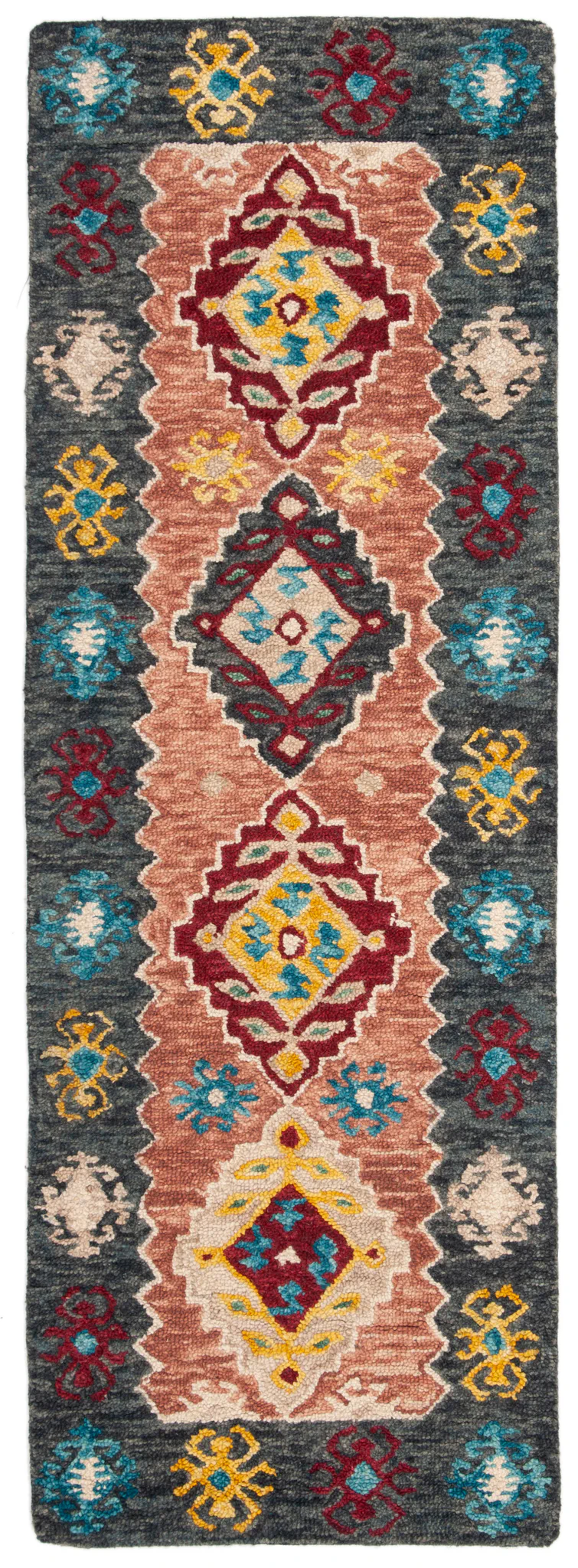 Hand Shapes Power Aspen Striped Diamond Hand-Tufted Wool Rug | APN508 | Safavieh