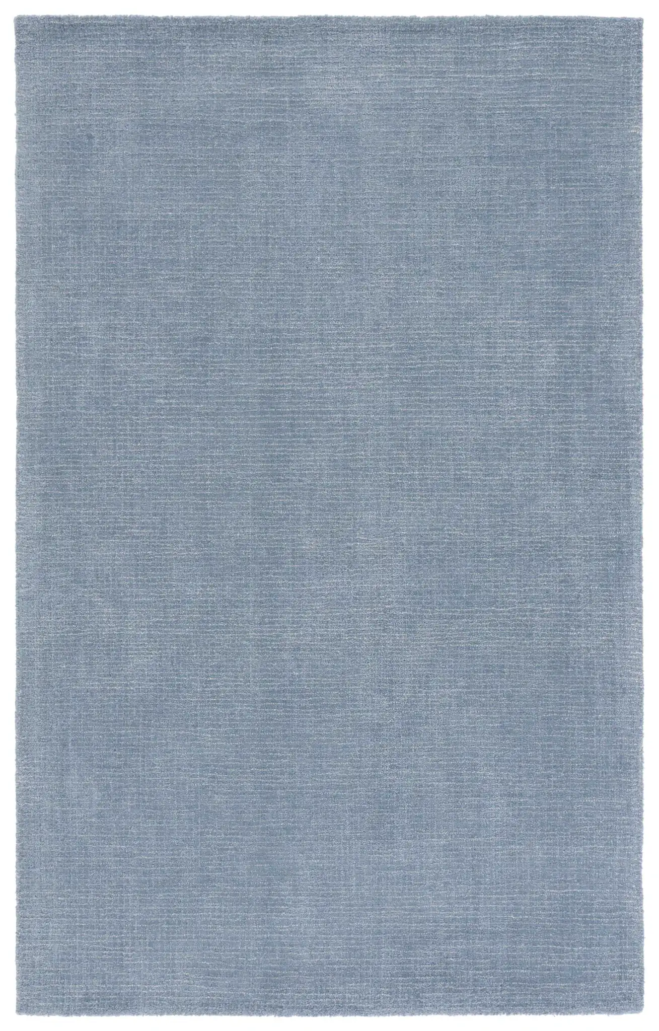Abstract Scandinavian Solid Hand-Tufted Wool Rug in Gray / Denim