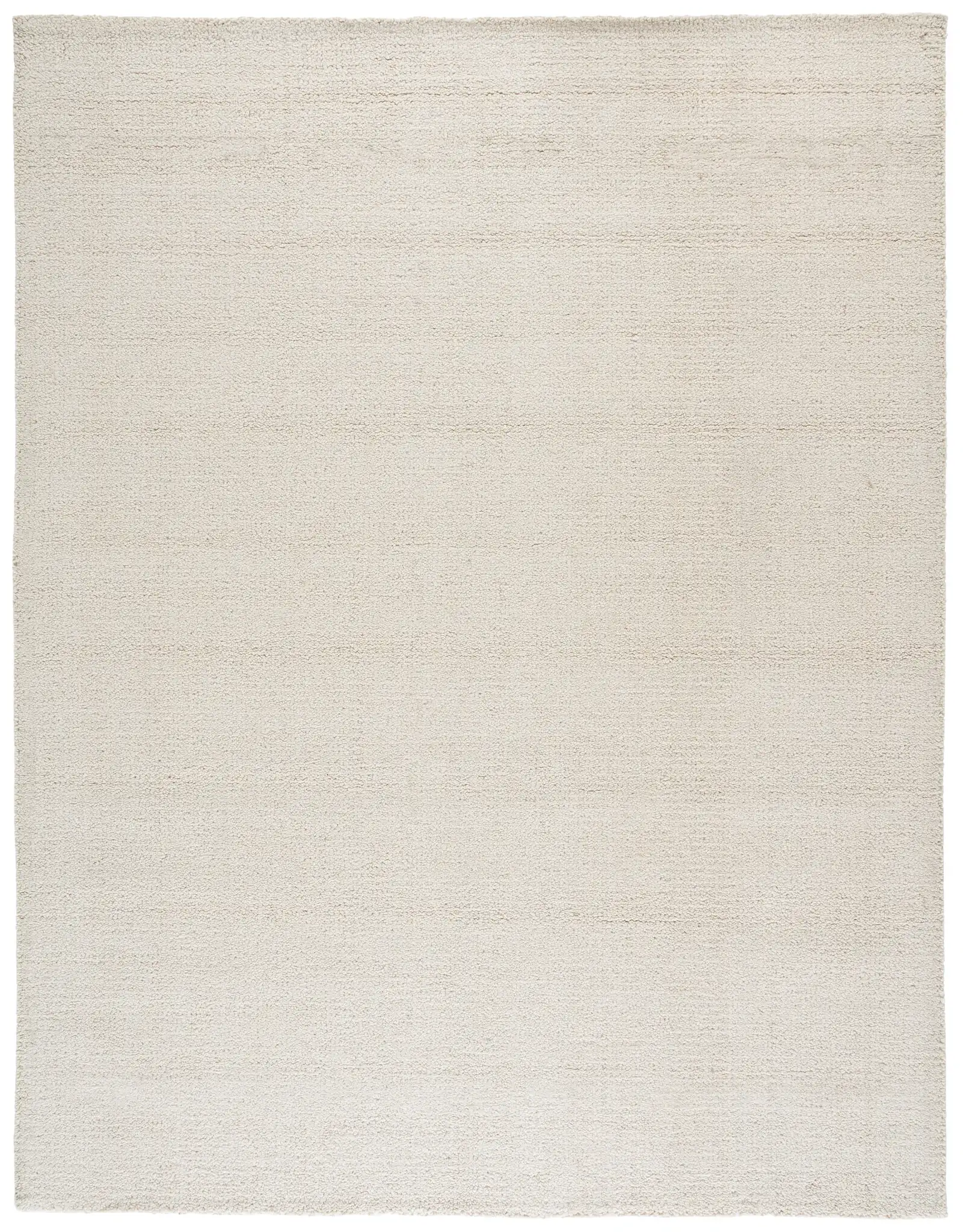 Abstract Modern Textured Solid Hand-Tufted Wool Rug in Ivory