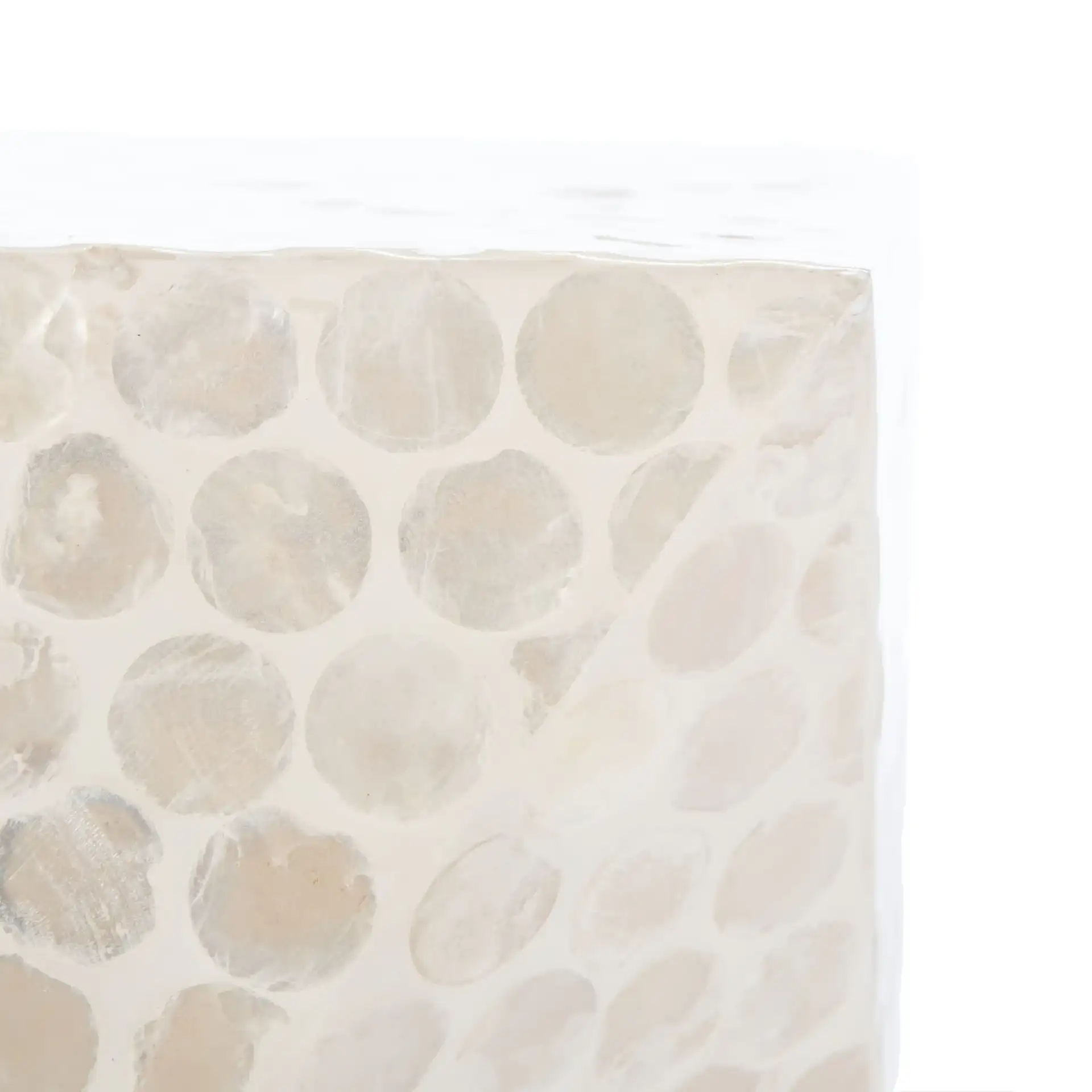 Milan Accent Table in White in a styled room