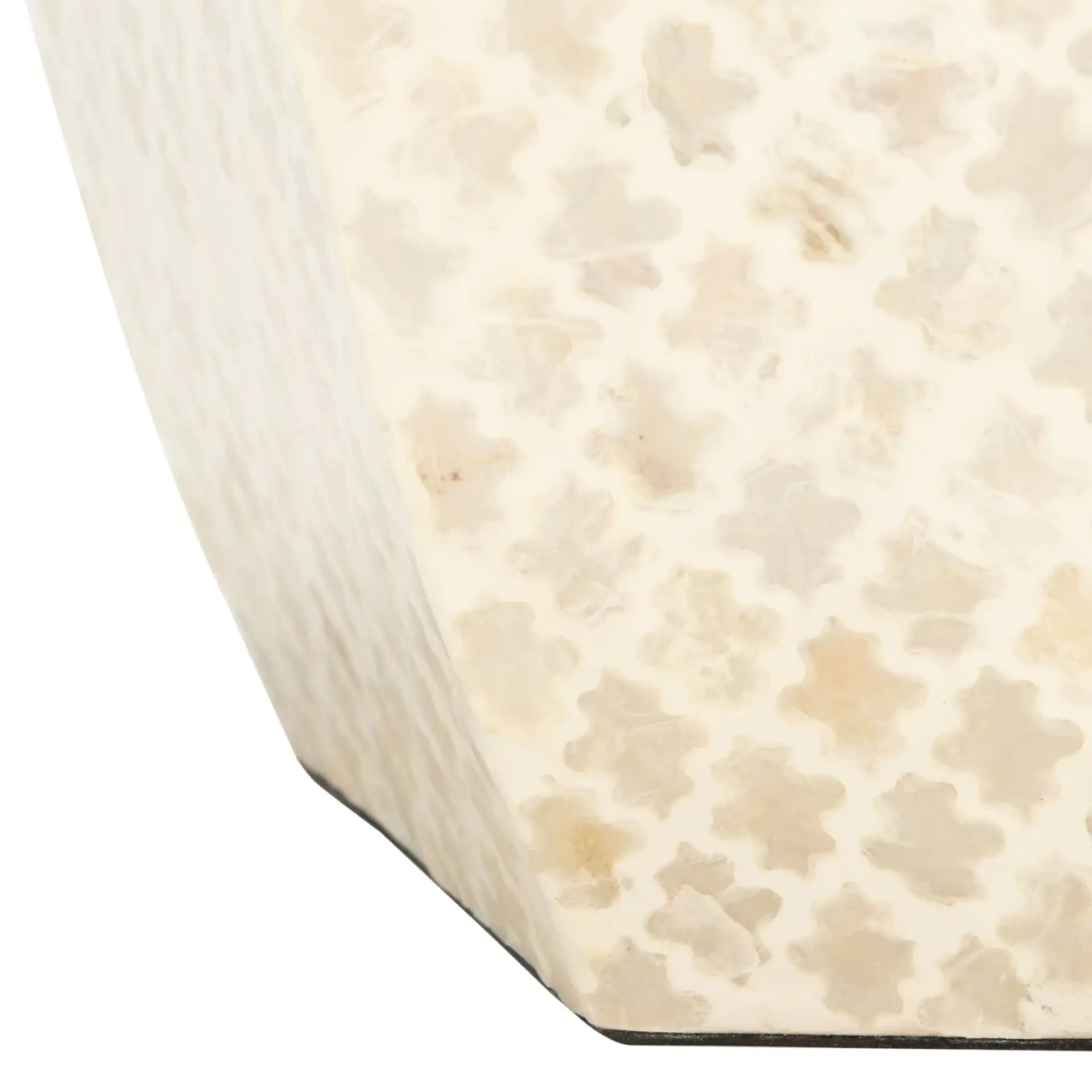 Rylie Accent Table in White, detail view
