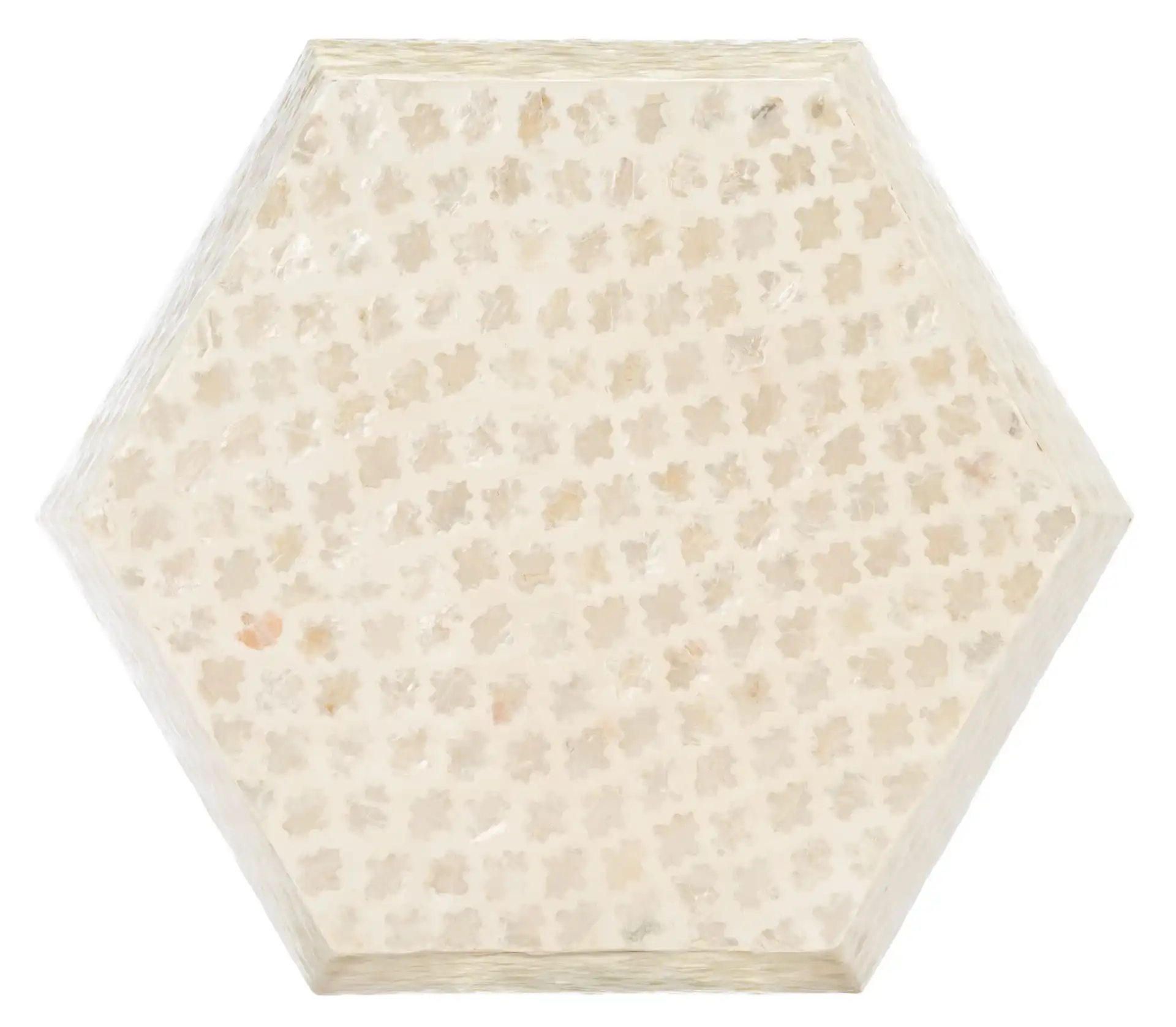 Rylie Accent Table in White, detail view