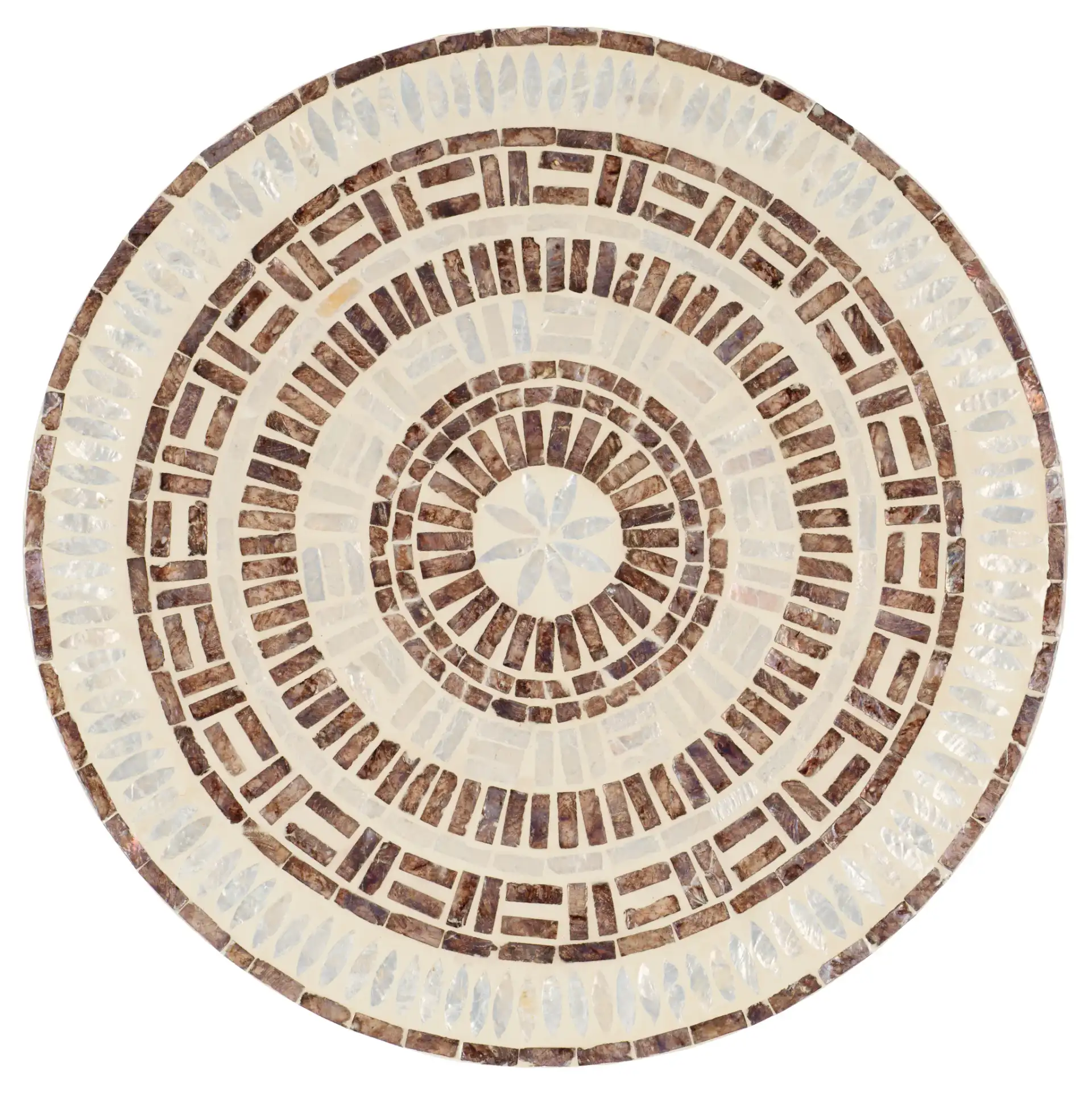 Keerin Accent Table in White / Gold, detail view