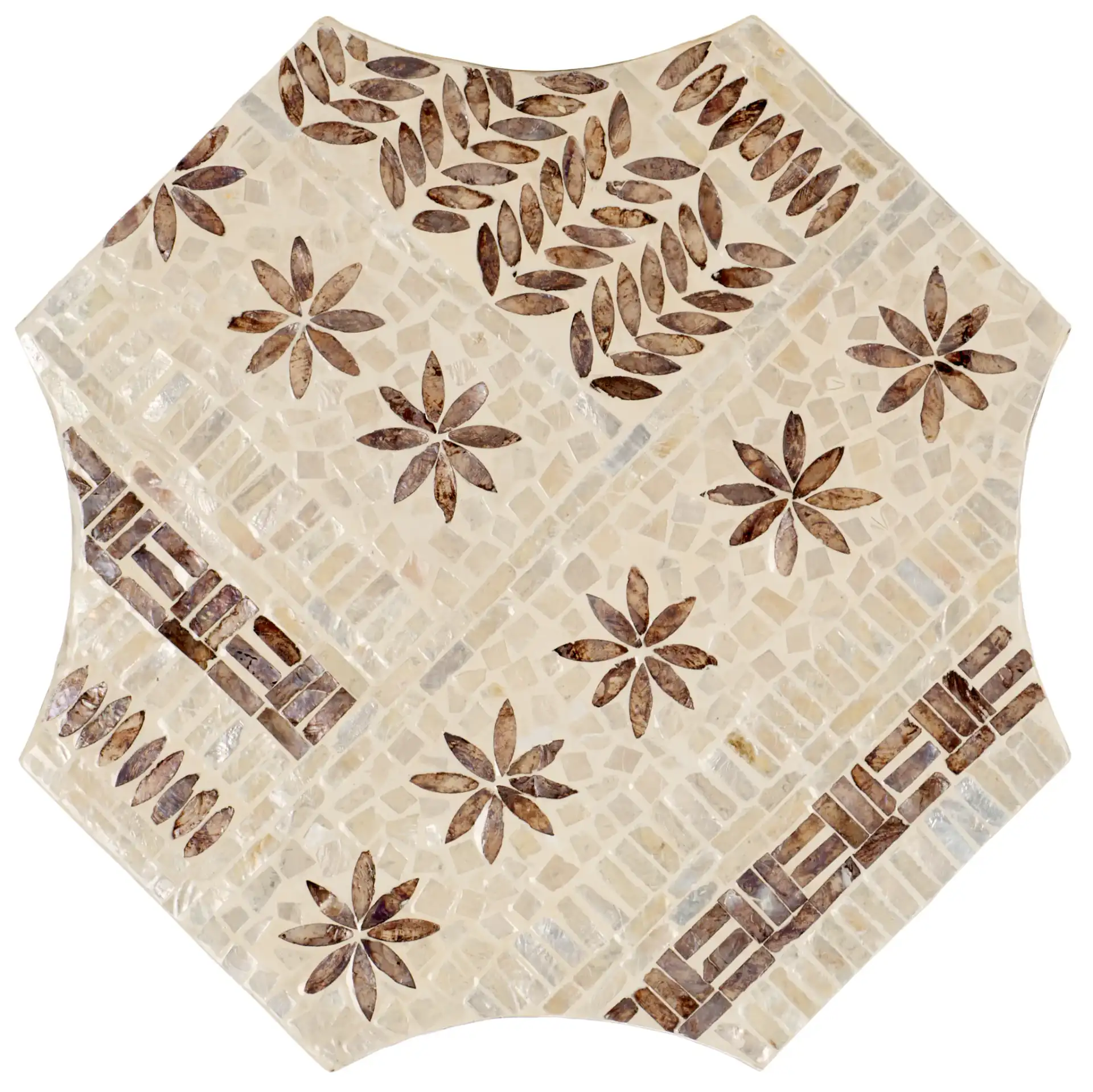 Tuley Accent Table in White / Gold, detail view