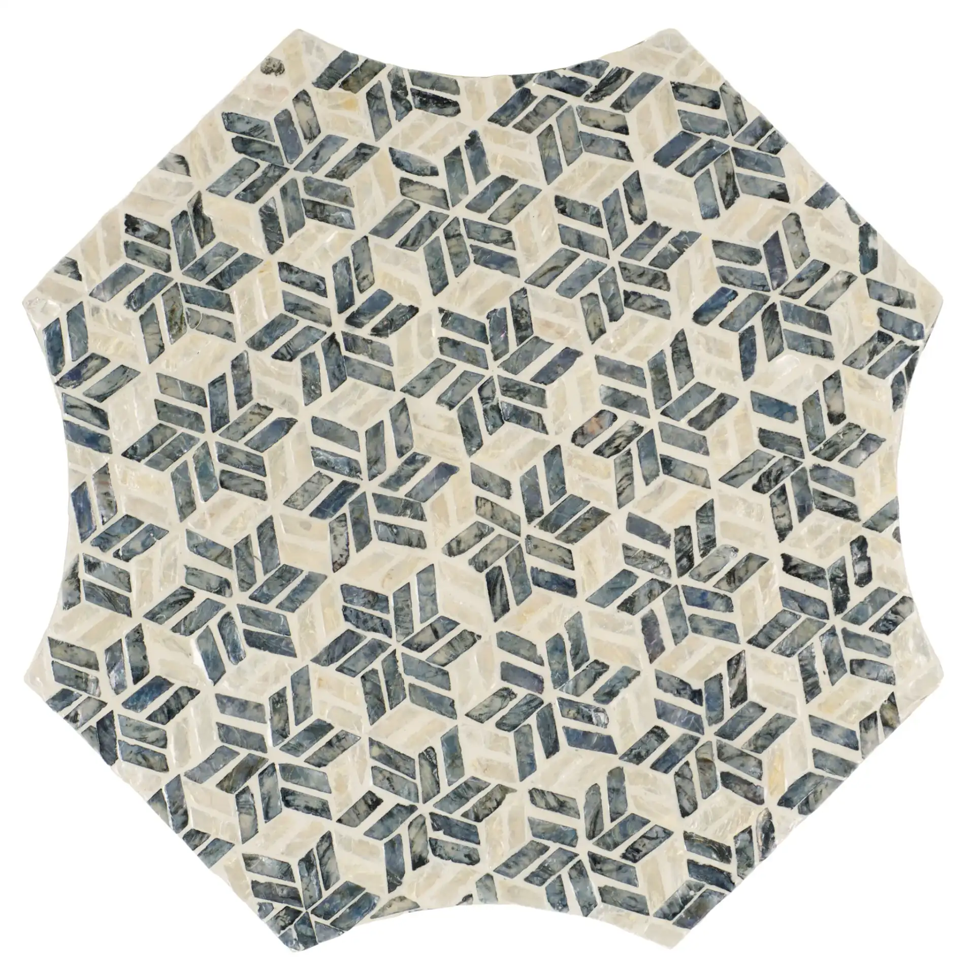 Lindar Accent Table in White / Black, detail view