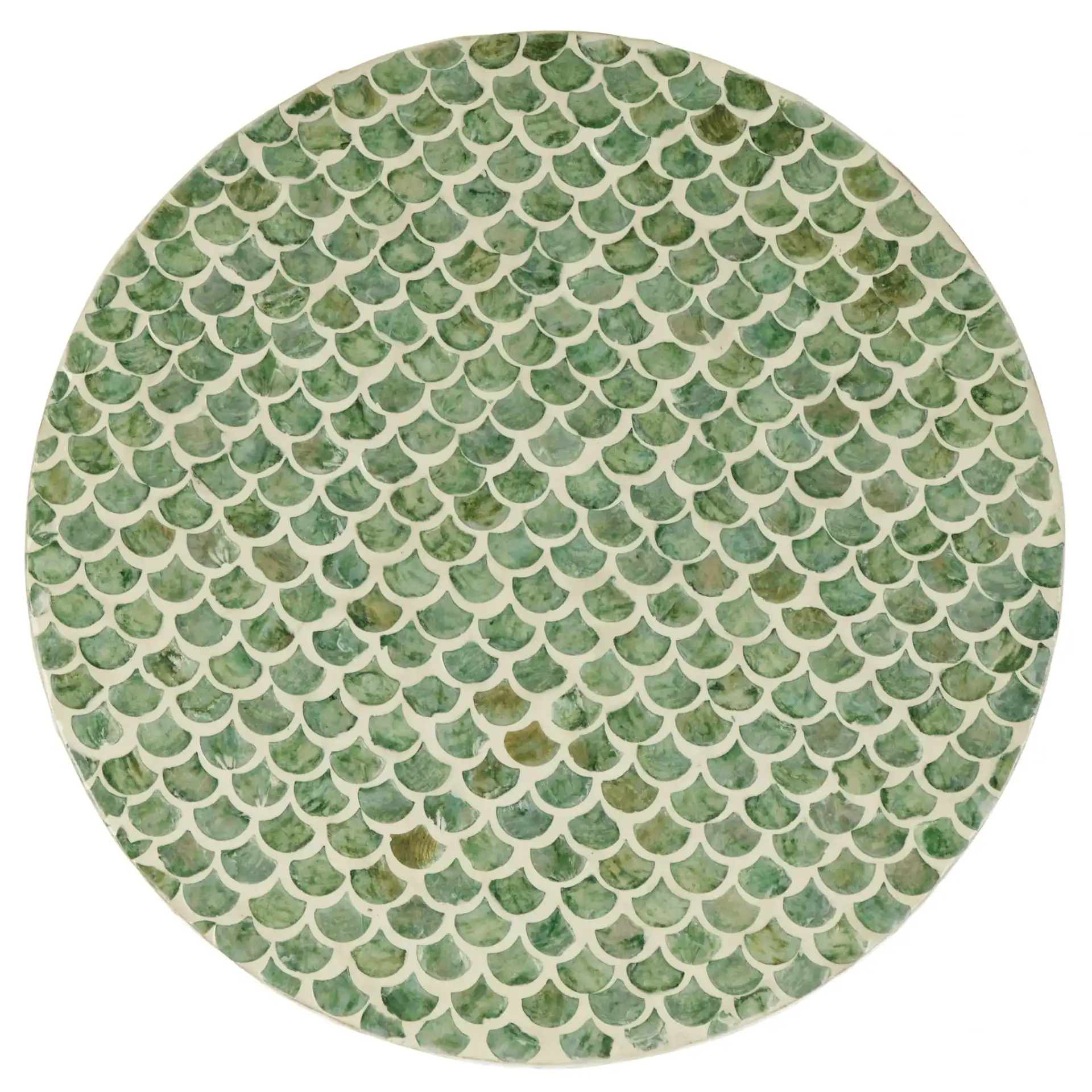 Ondrea Accent Table in Green / White, detail view