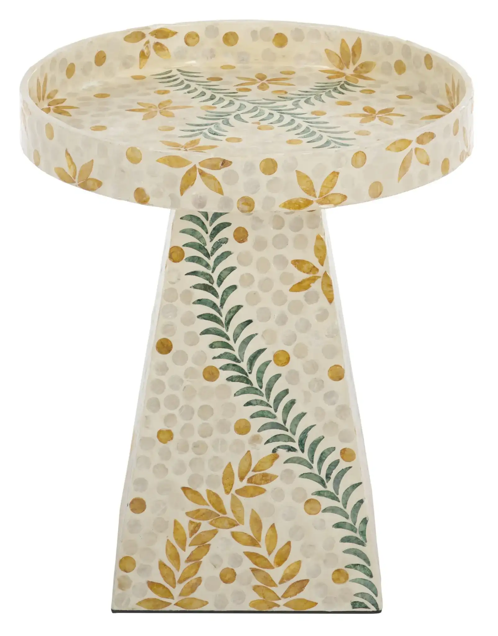Manuela Accent Table in White / Multi