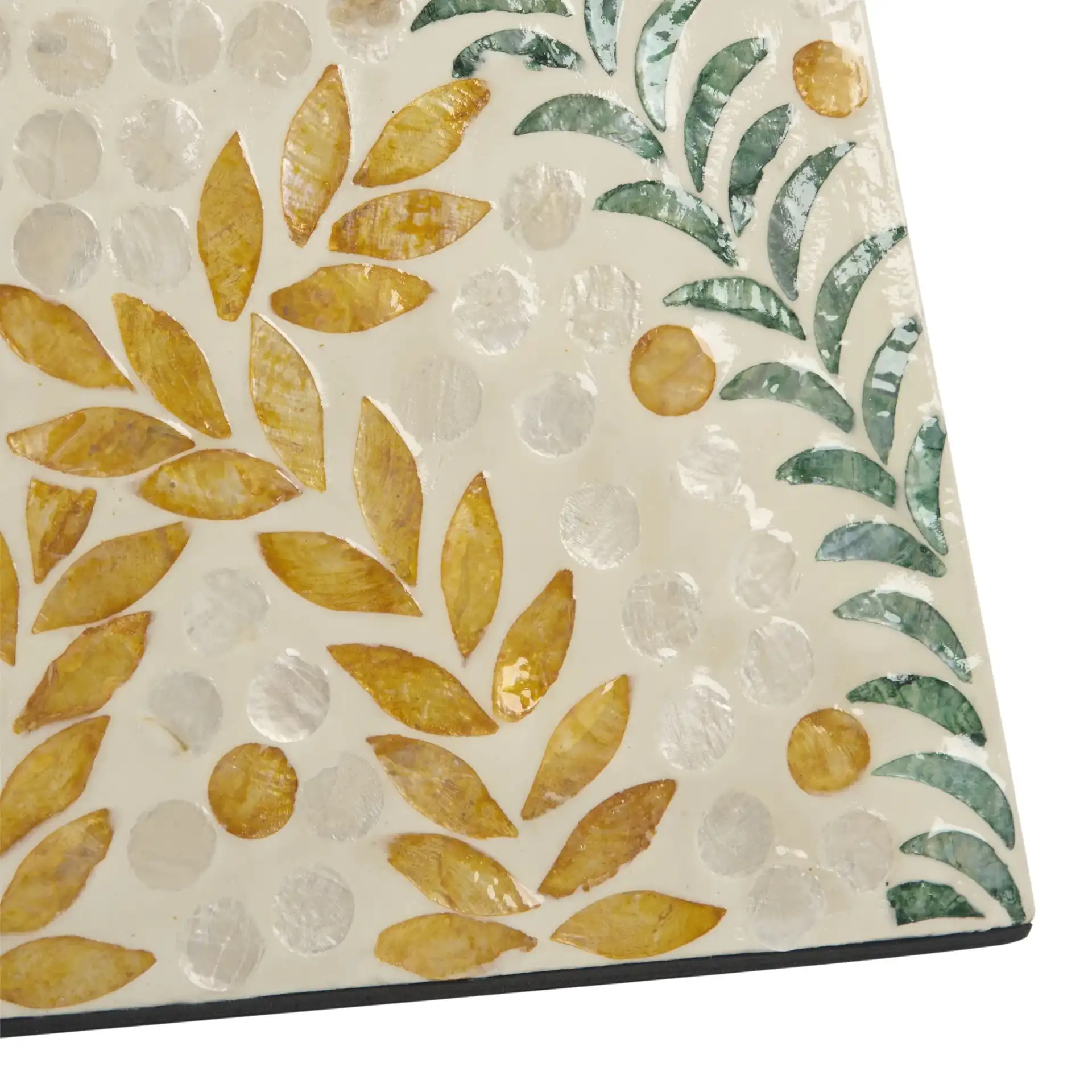 Manuela Accent Table in White / Multi, detail view