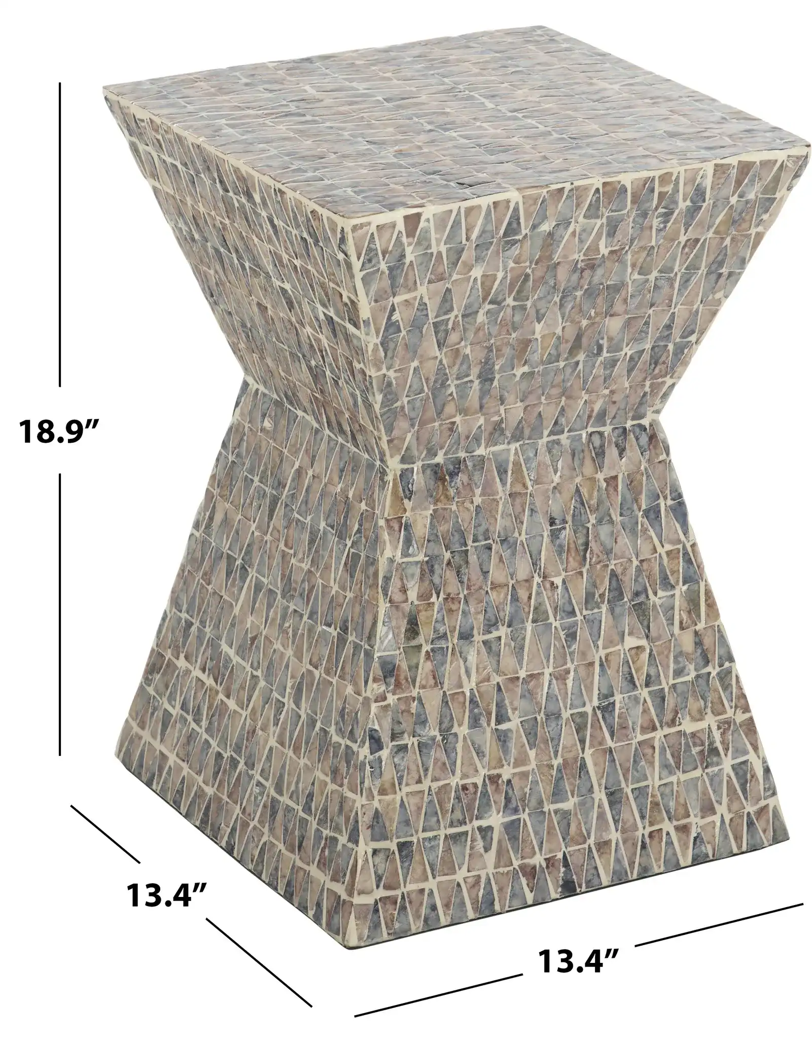 Nakisha Accent Table in Gray / Brown, detail view