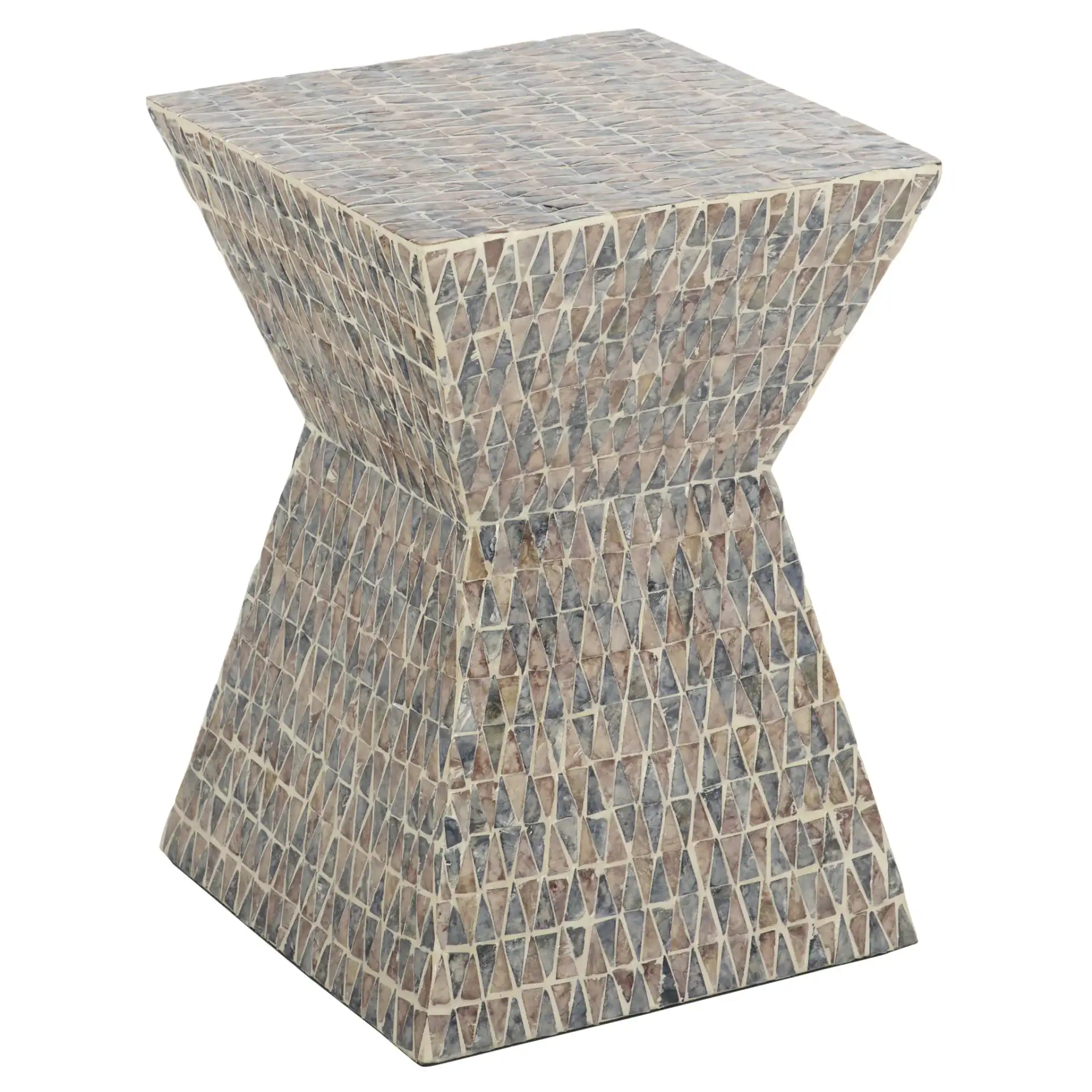 Nakisha Accent Table in Gray / Brown, detail view