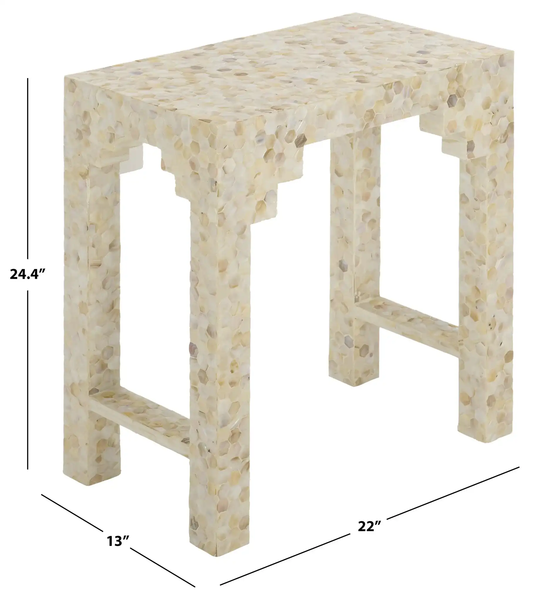 Daniza Accent Table in Beige, detail view