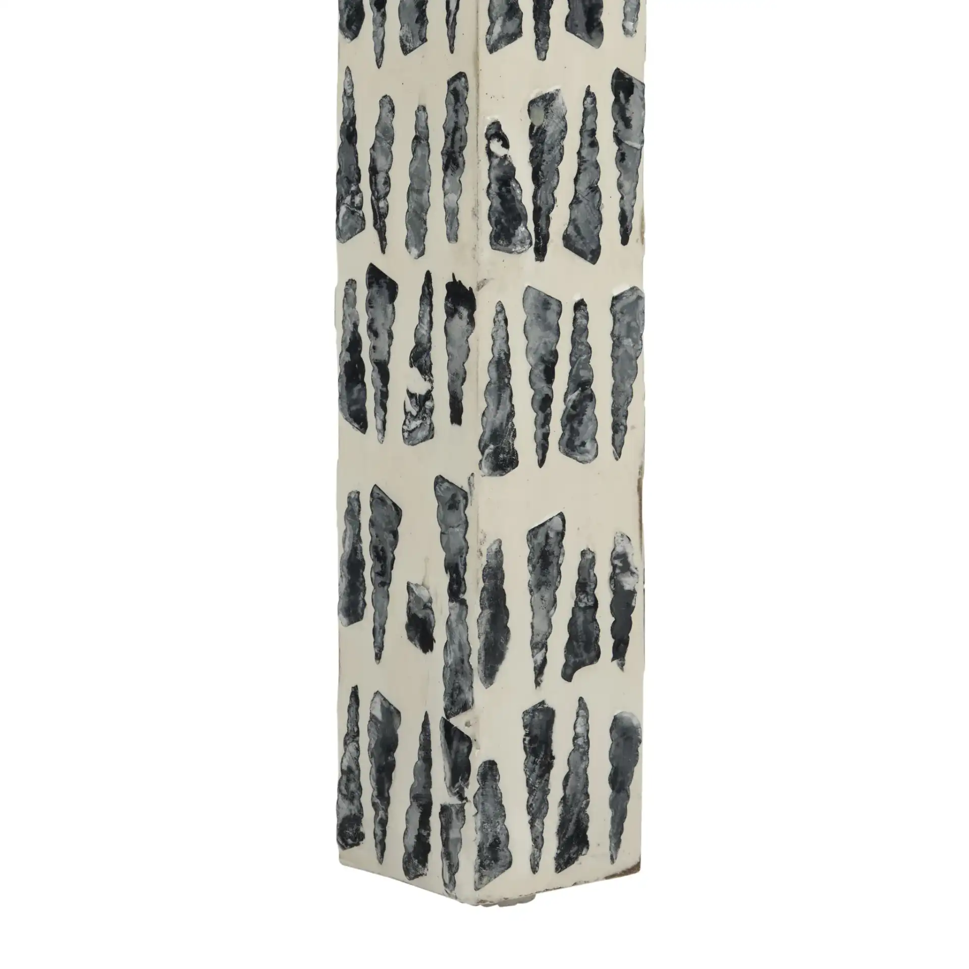 Euan Accent Table with Drawer in Black / White, detail view