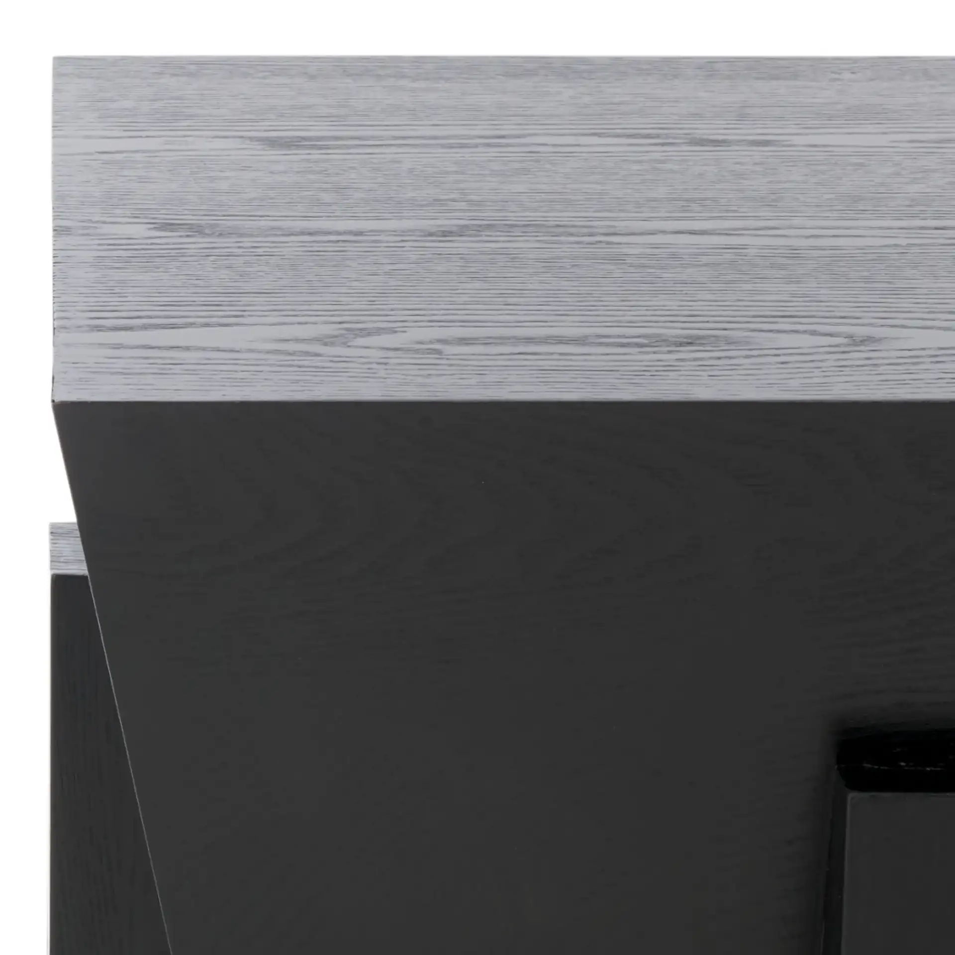 Aishu Accent Table in Black in a styled room