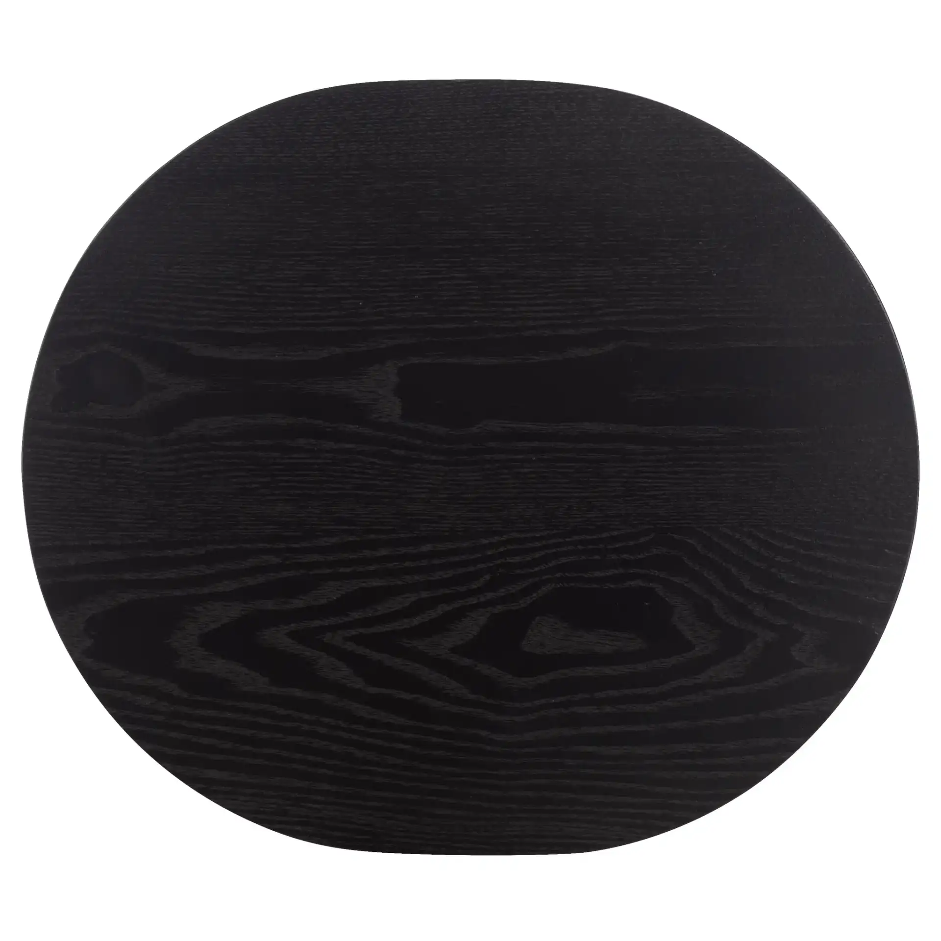 Ekon Round End Table in Black, detail view