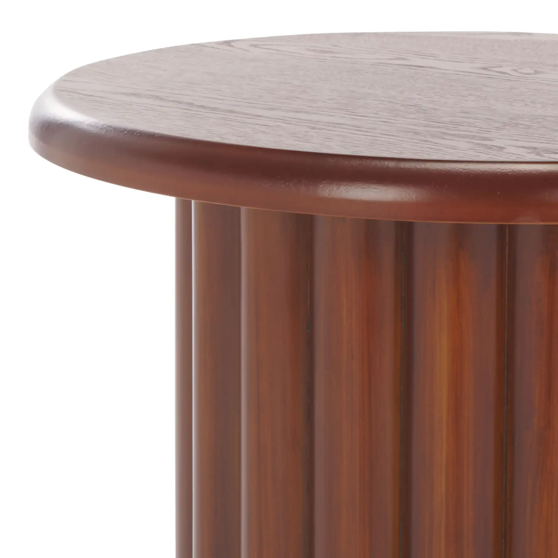 Monka Round End Table in Walnut in a styled room