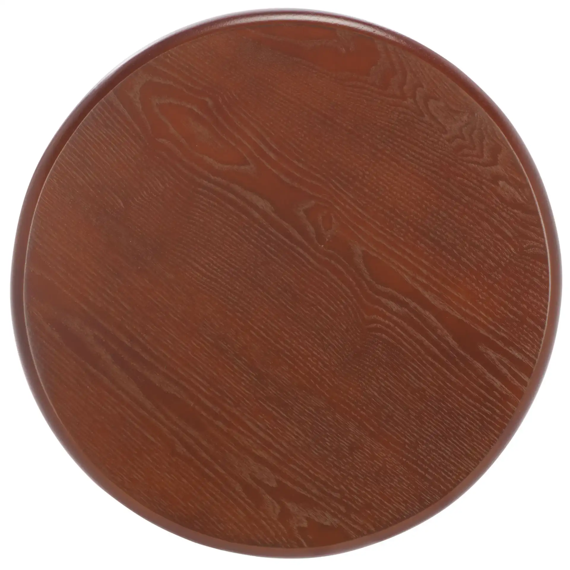 Monka Round End Table in Walnut, detail view