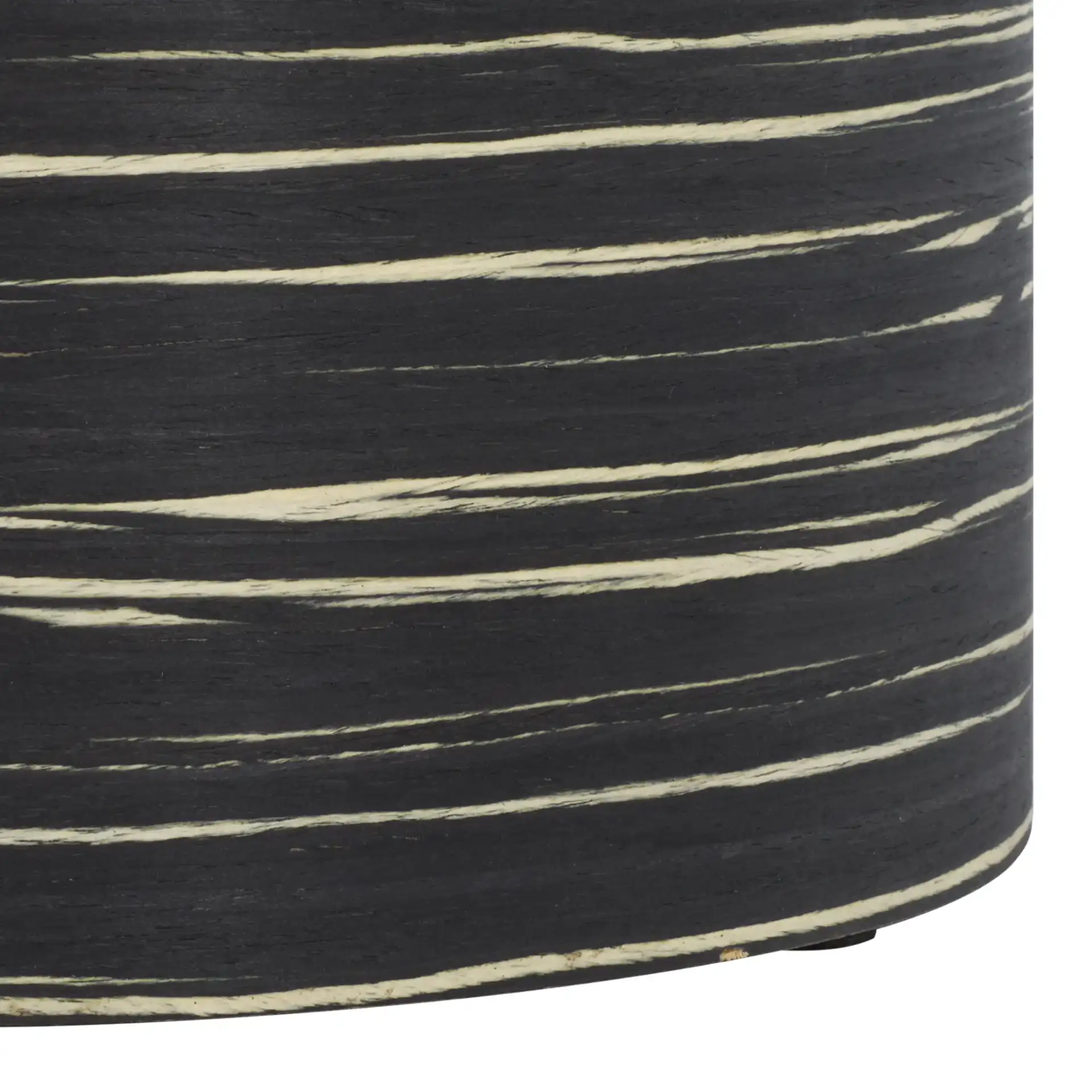 Bahan Round End Table in Black, detail view