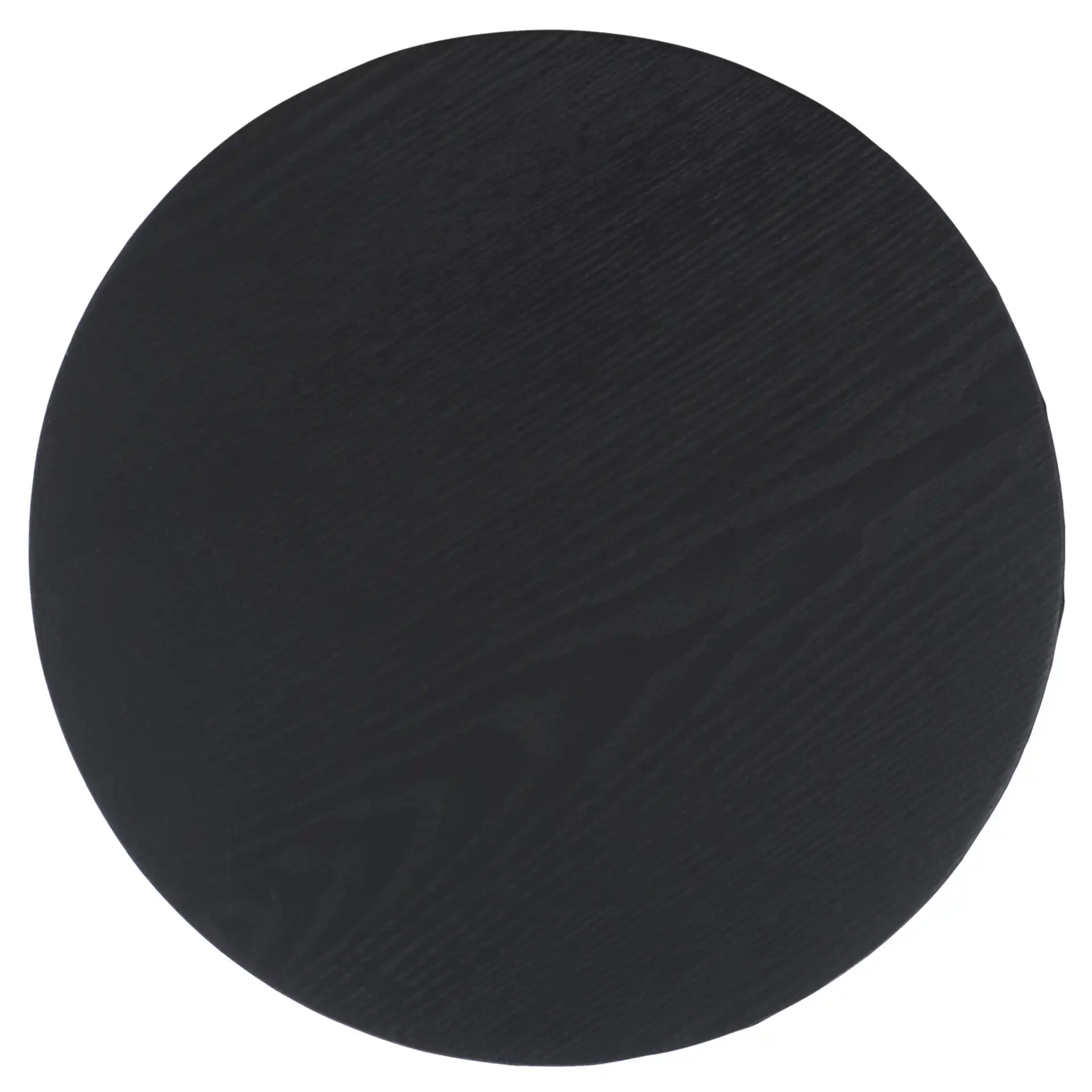 Bahan Round End Table in Black, detail view