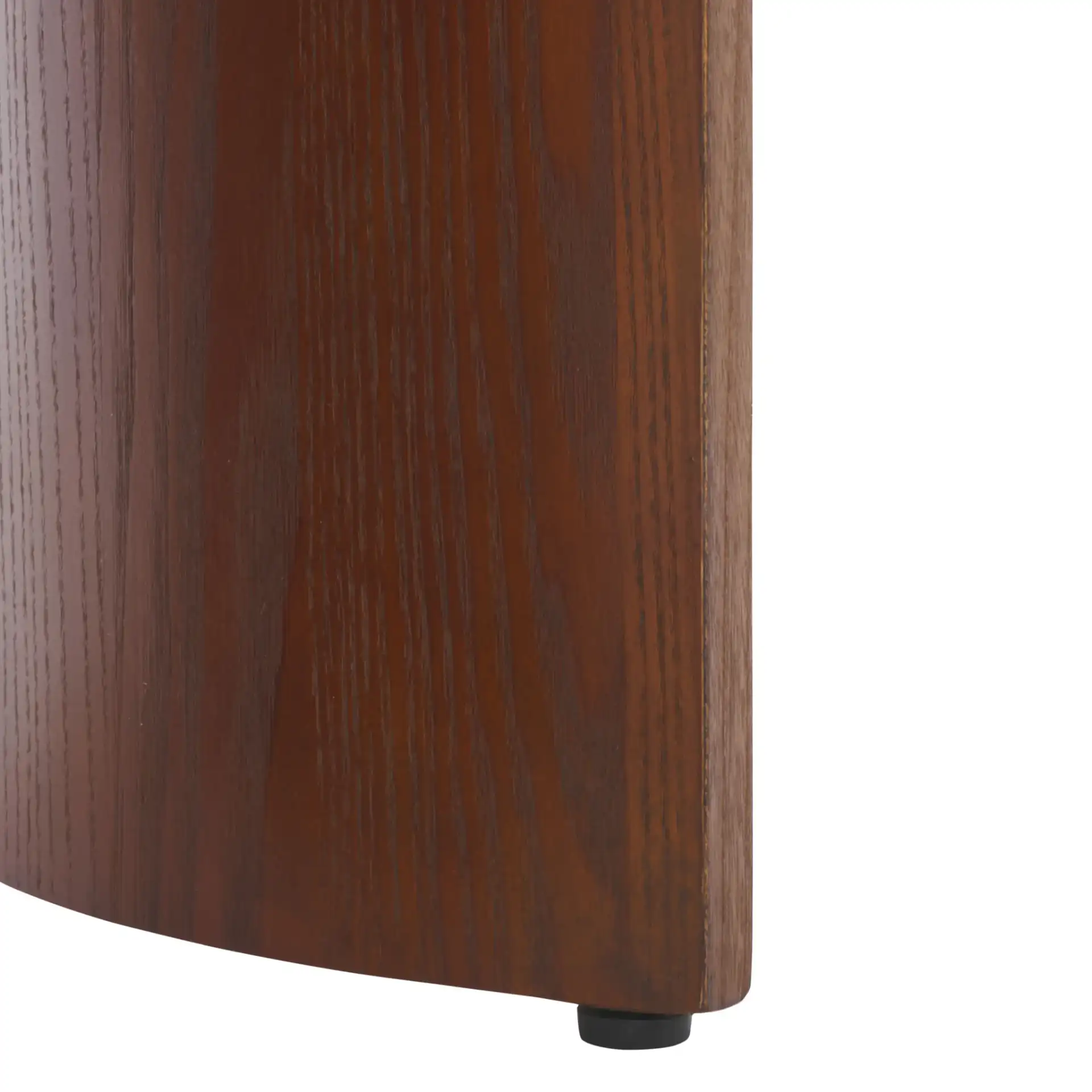Alanka Round End Table in Black, detail view