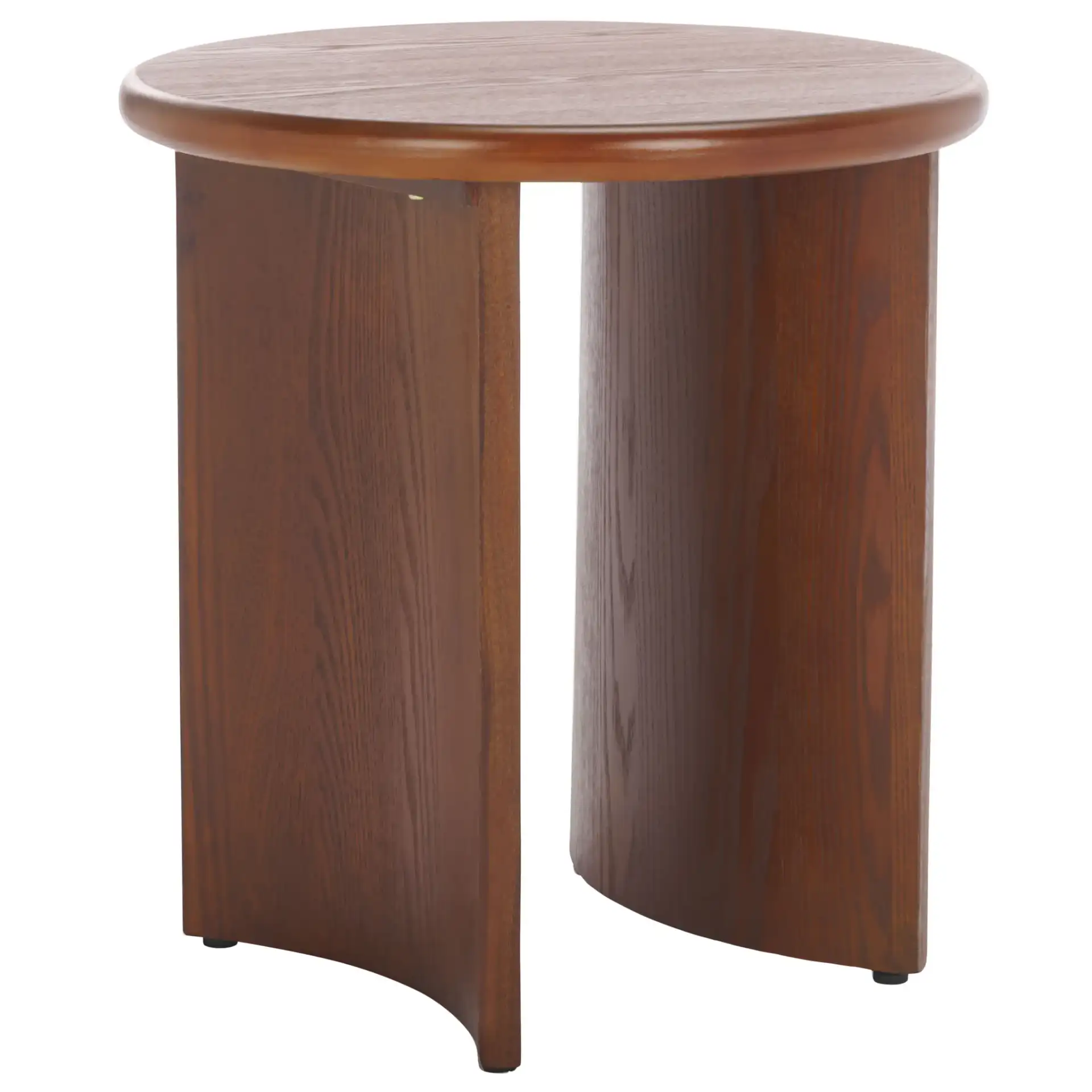 Alanka Round End Table in Black, detail view