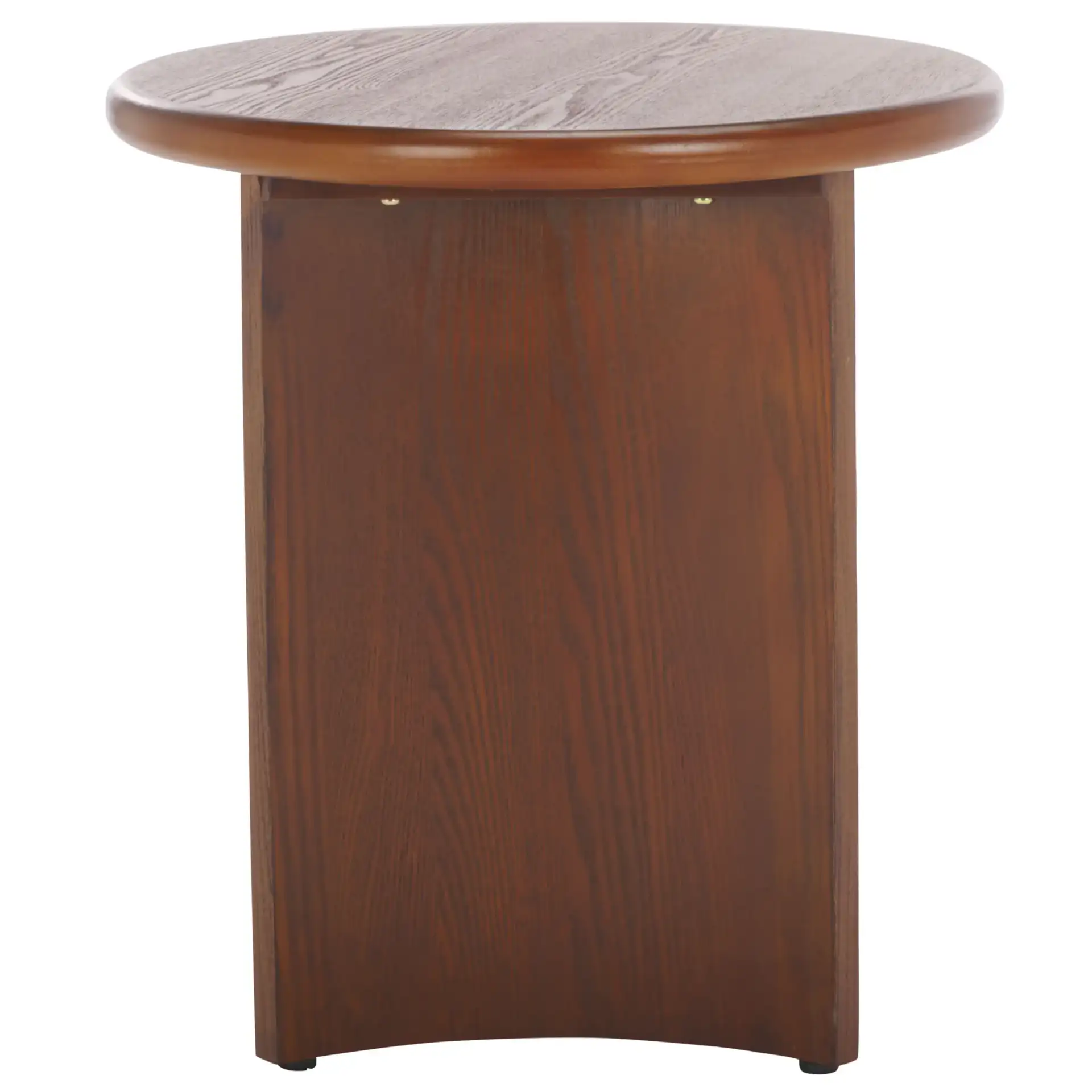Alanka Round End Table in Black, detail view