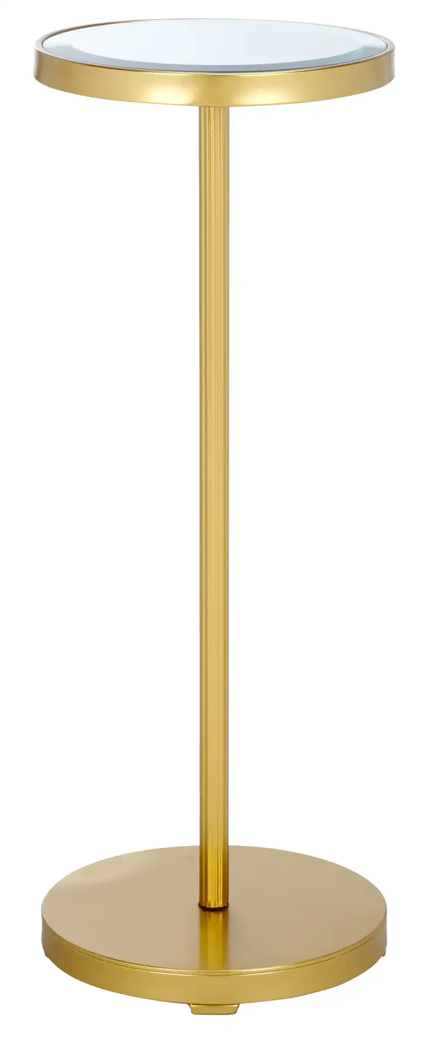 Paku Round Side Table in Gold / Mirror