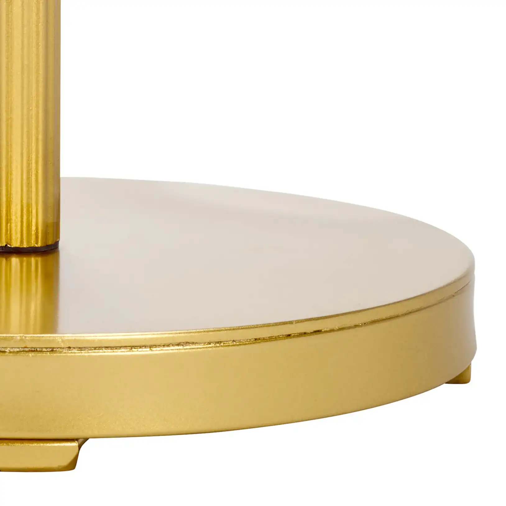 Paku Round Side Table in Gold / Mirror, detail view