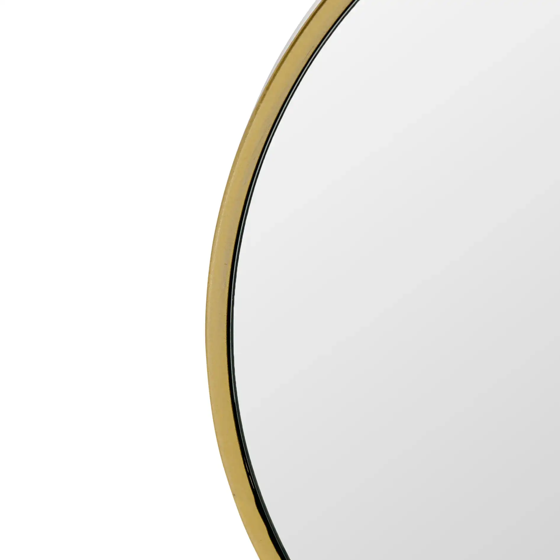 Paku Round Side Table in Gold / Mirror, detail view