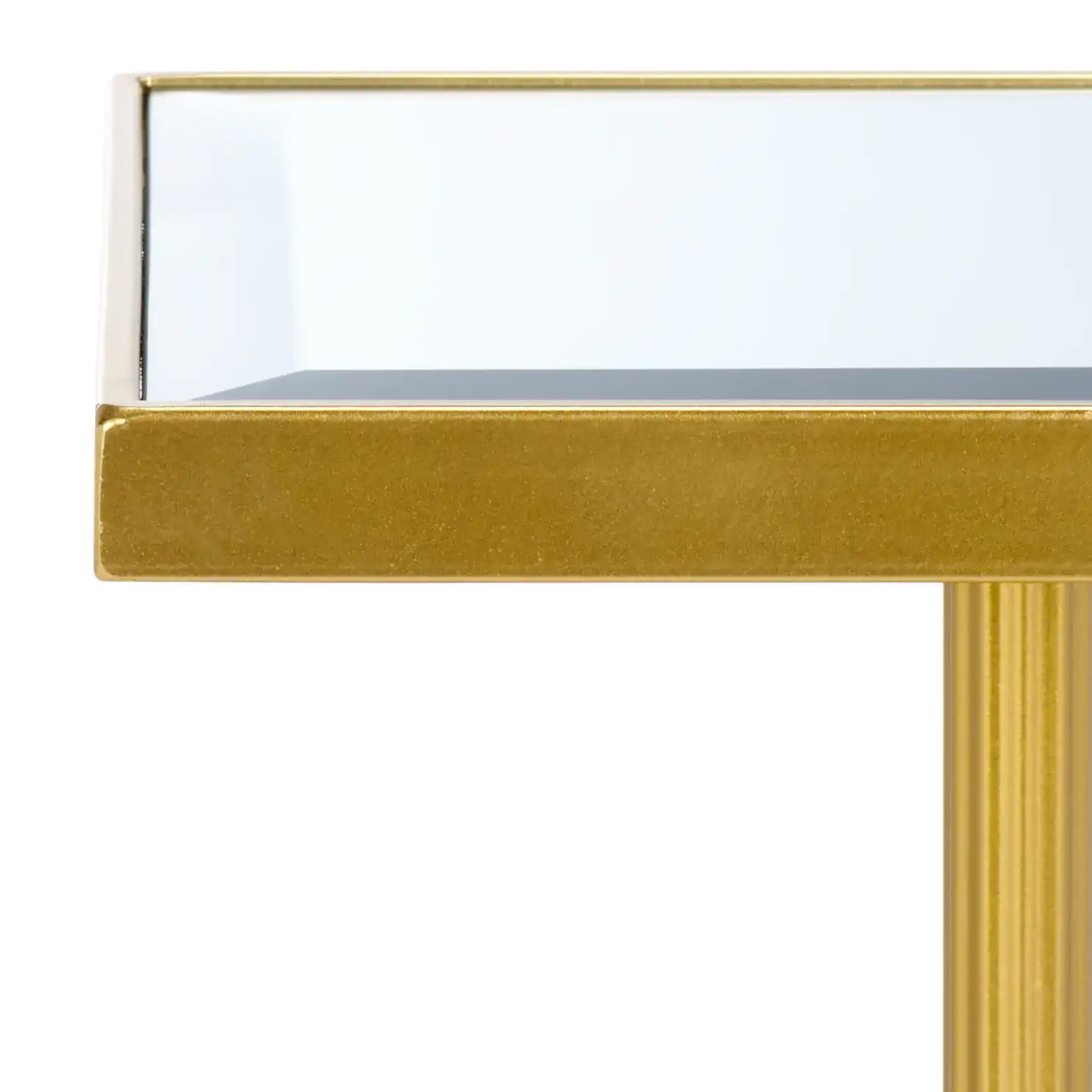Paku Square Side Table in Gold / Mirror in a styled room
