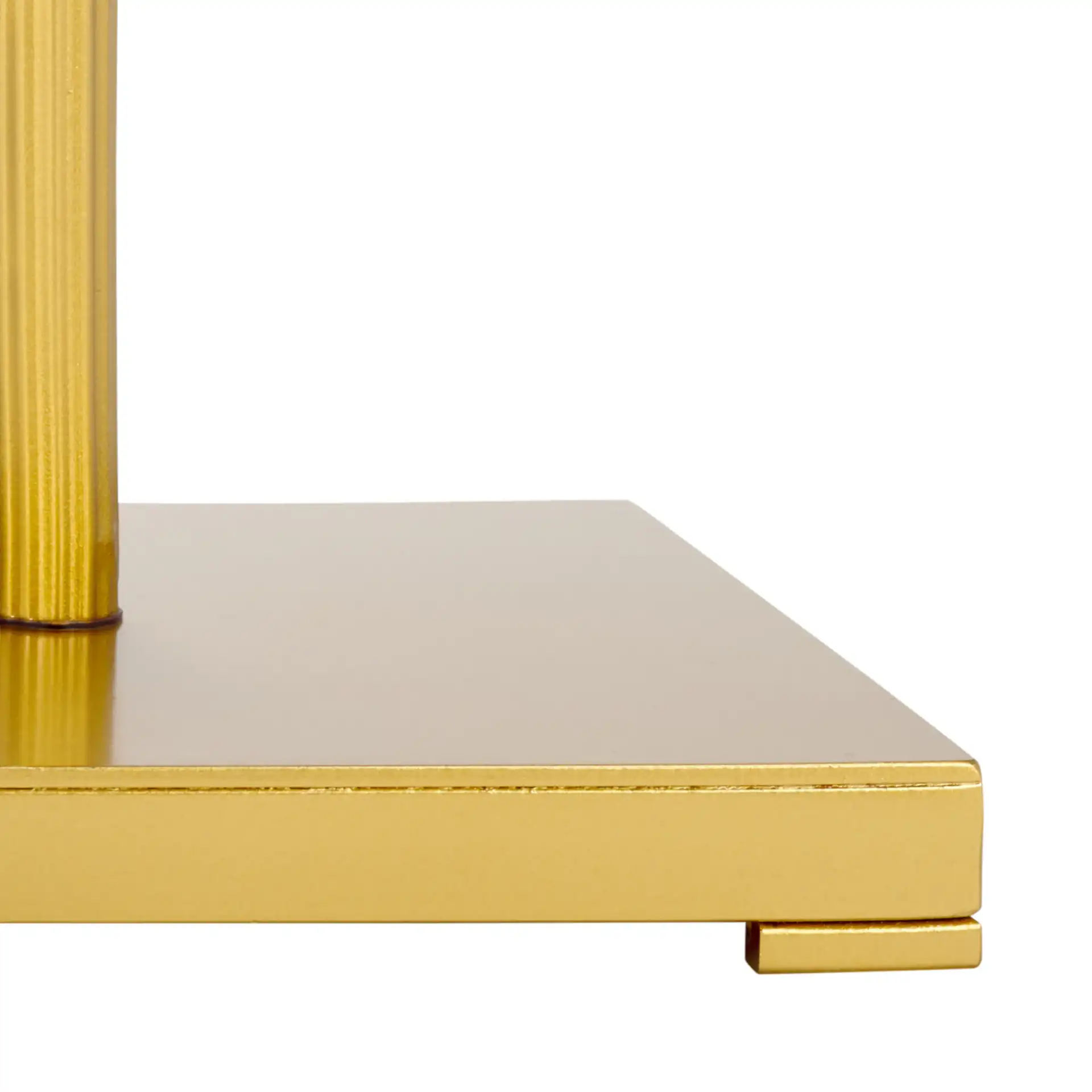 Paku Square Side Table in Gold / Mirror, detail view