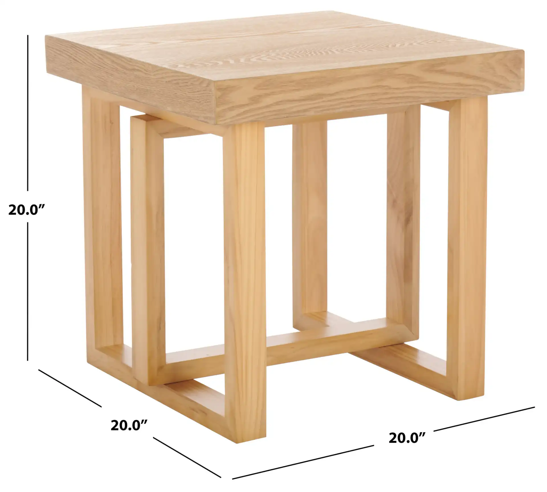 Otaki End Table in Natural, detail view