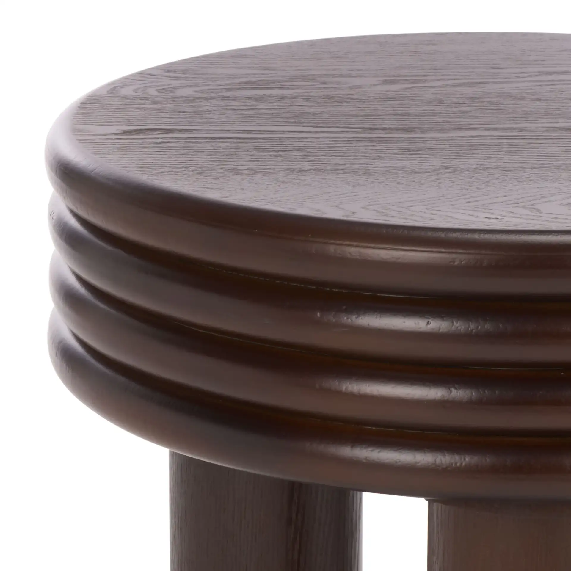 Ohana Accent Table in Dark Brown in a styled room