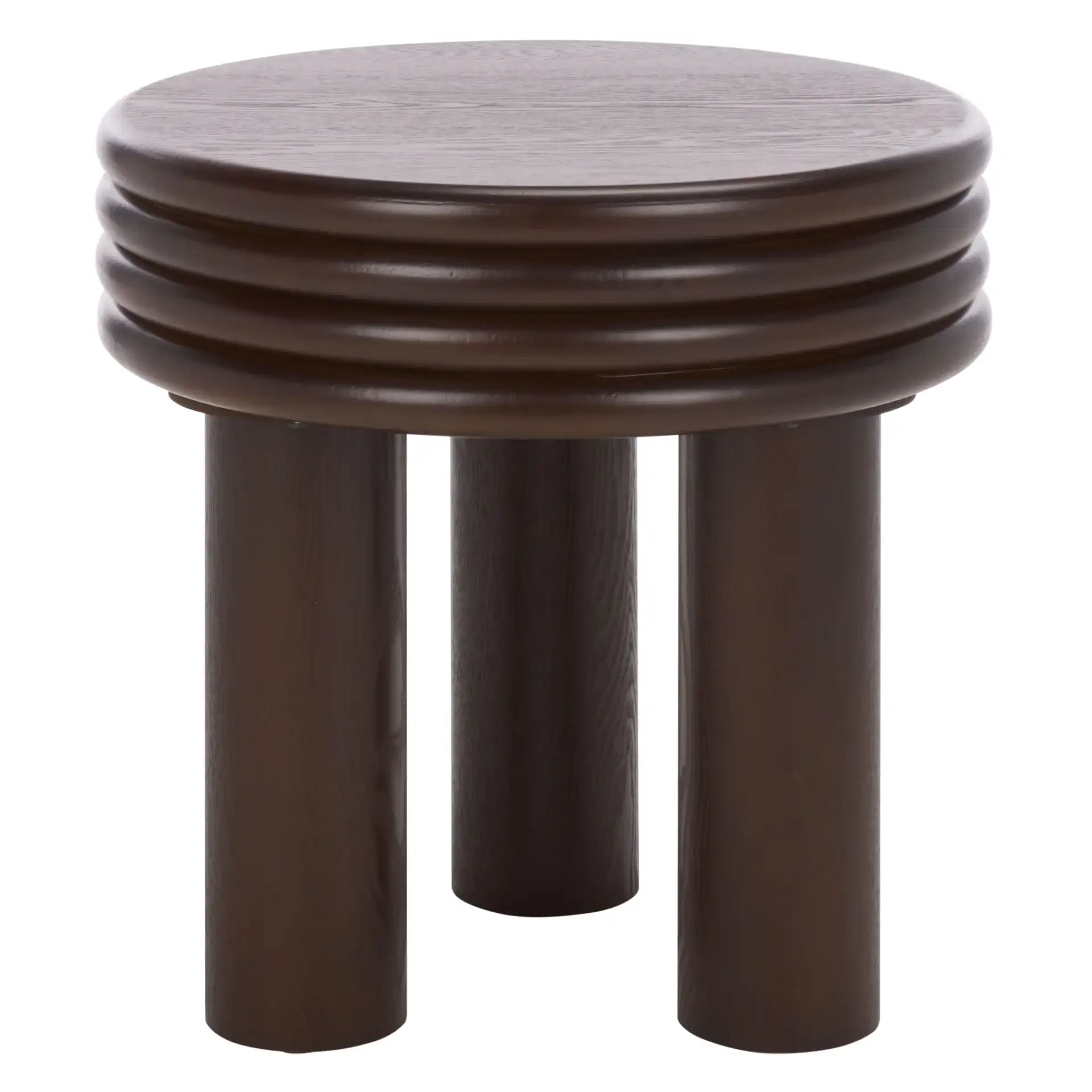 Ohana Accent Table in Dark Brown, detail view