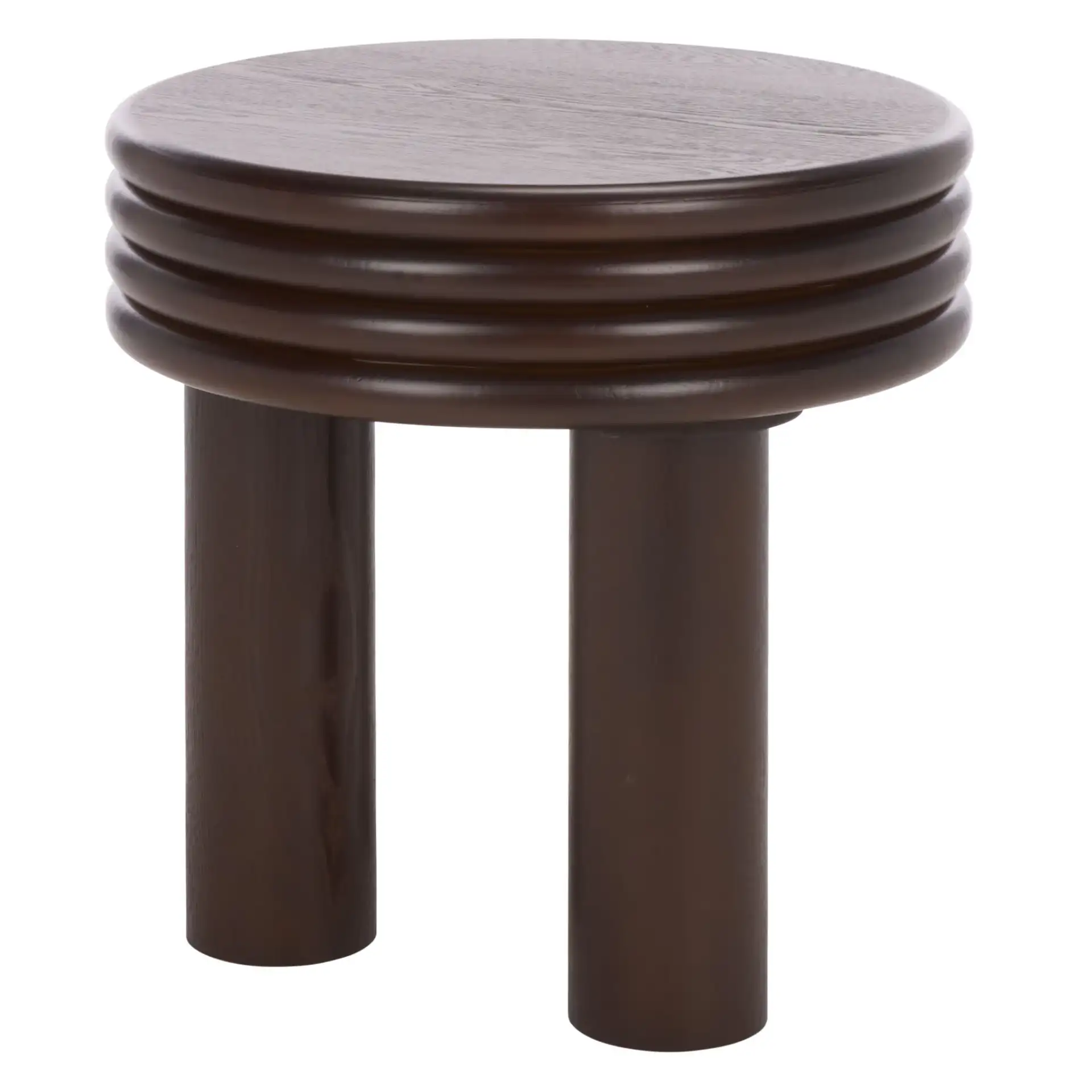 Ohana Accent Table in Dark Brown, detail view