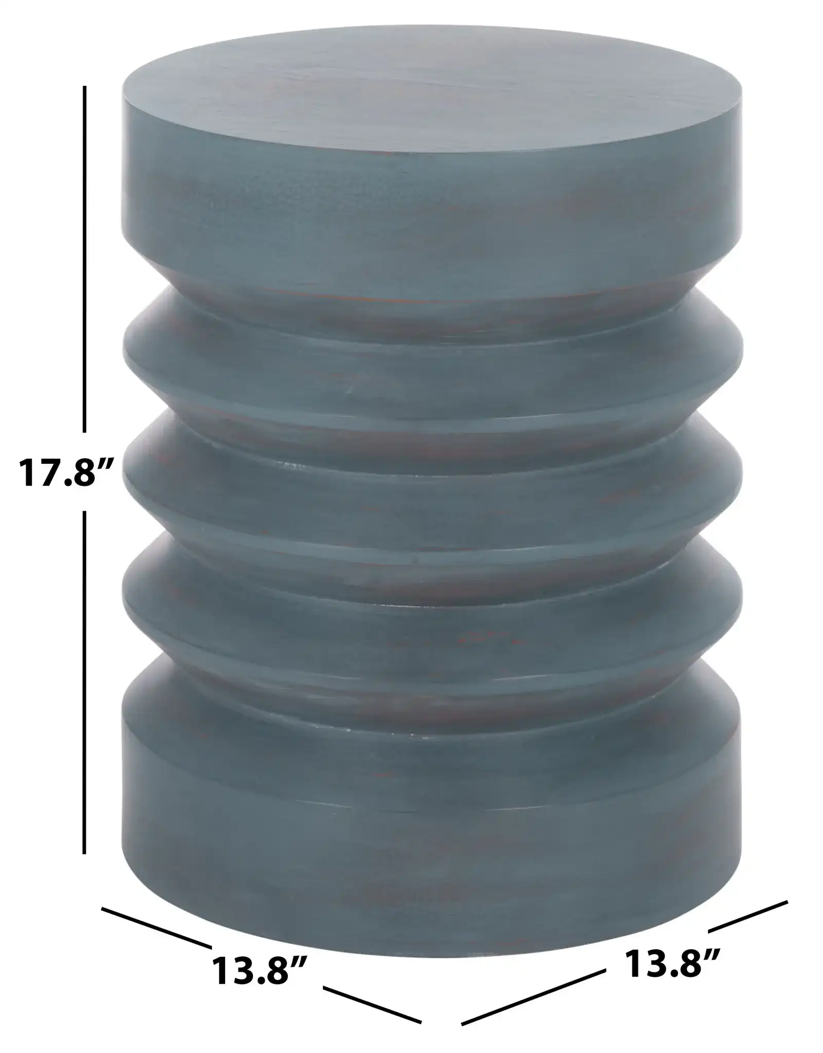 Joscelyne Accent Table in Antique Blue, detail view