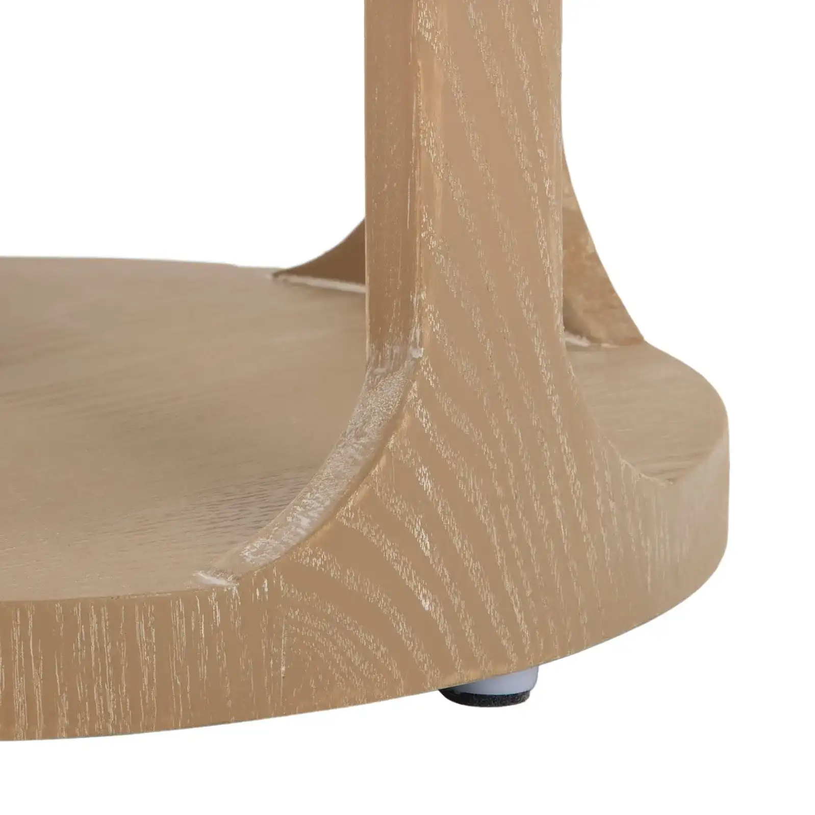Radix Tall Accent Table in Bleached White, detail view