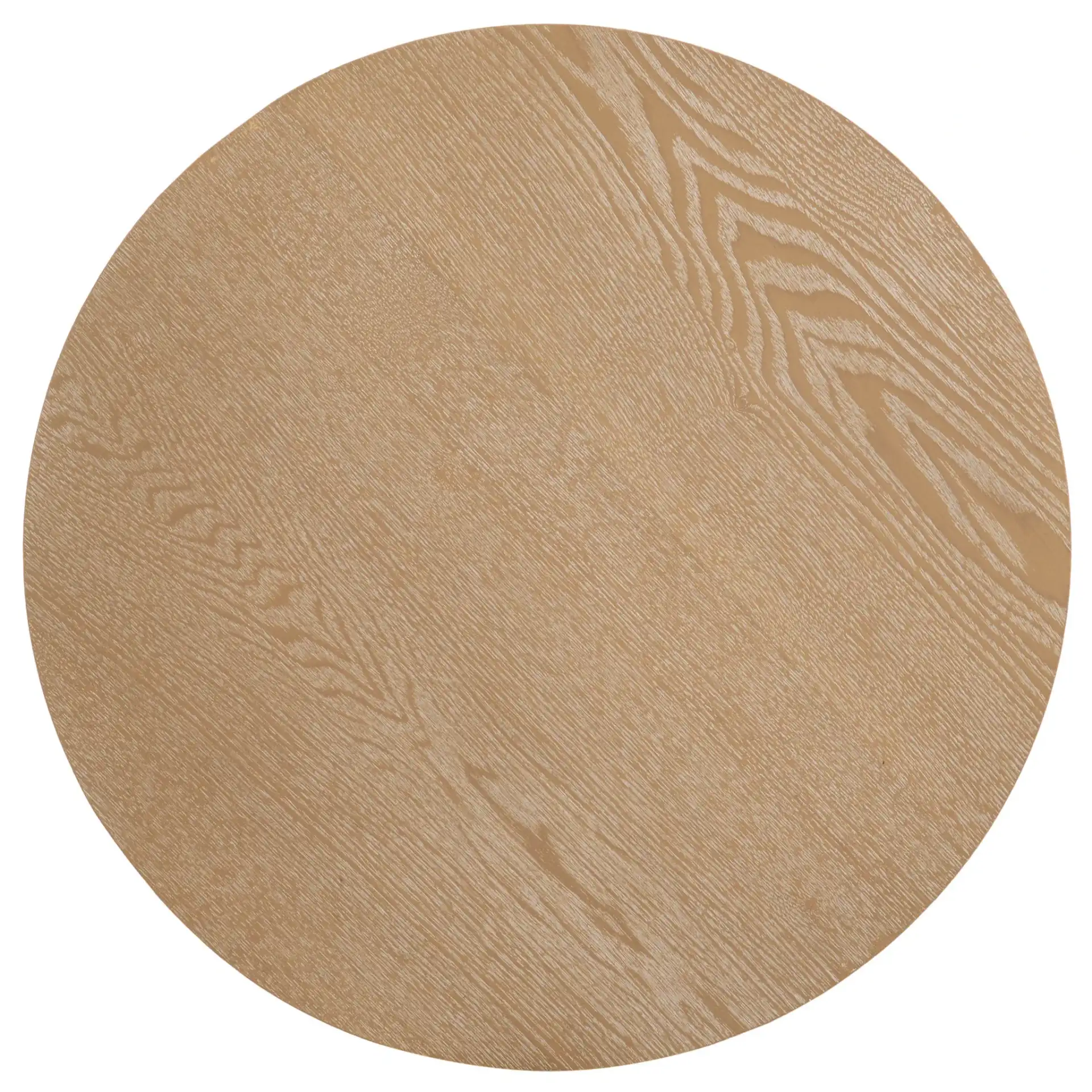 Radix Round Accent Table in Bleached White, detail view