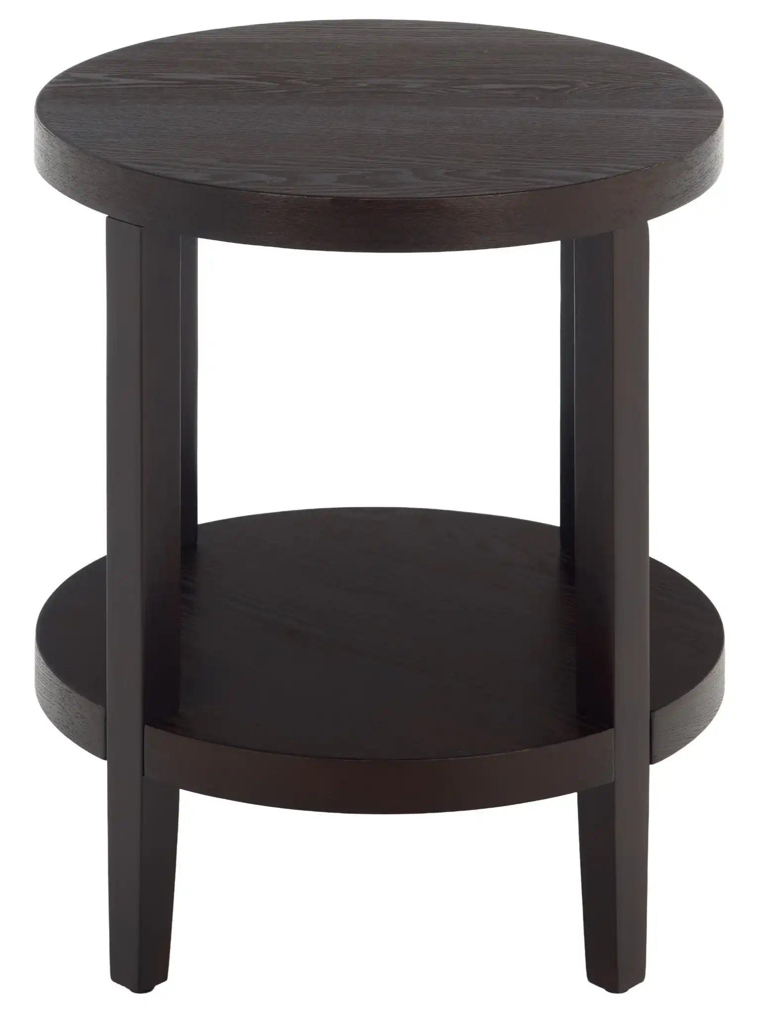 Najah Round Accent Table in Dark Brown