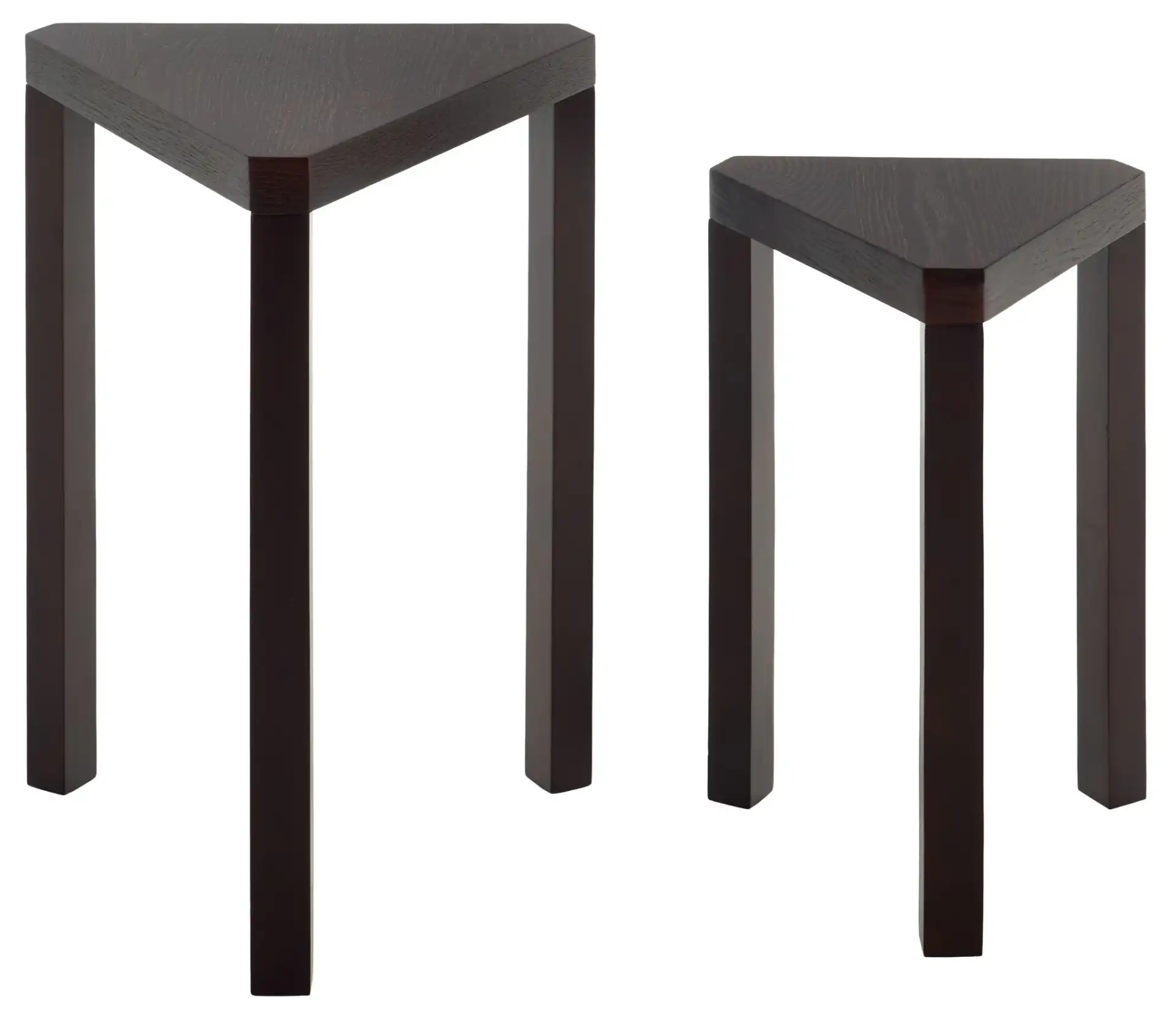 Vanya Triangle Stacking Tables in Dark Brown