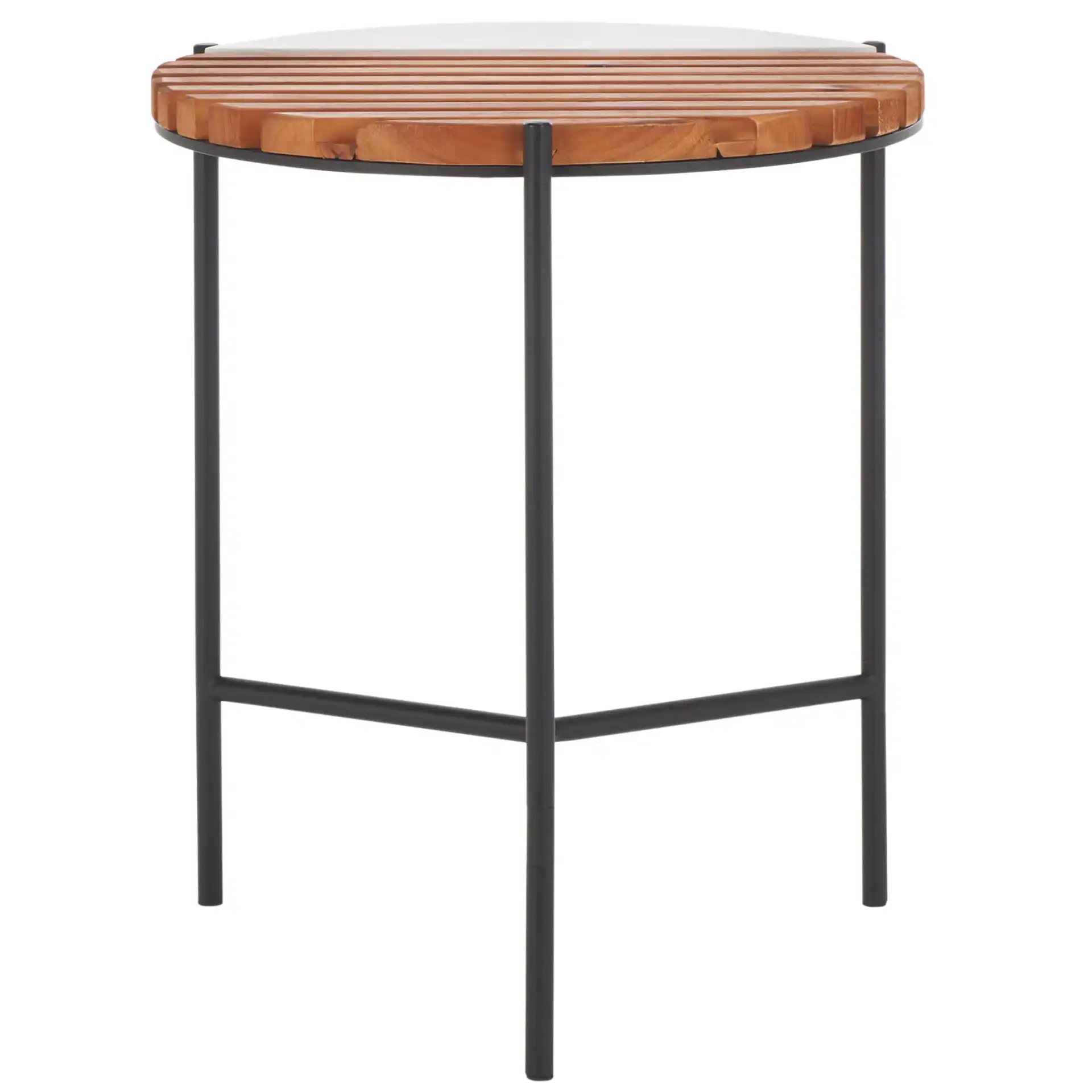 Dallas End Table in Brown / White Faux Marble, detail view