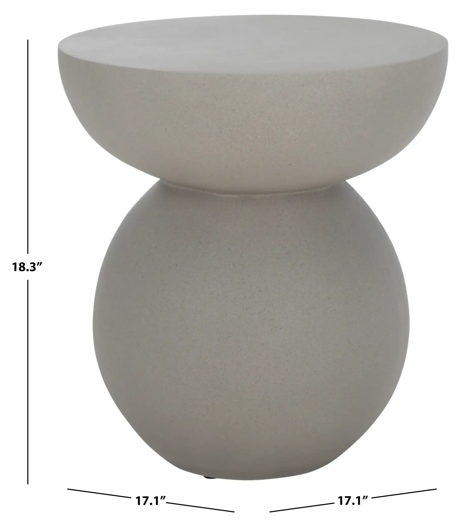 Ailani Accent Table in Gray, detail view