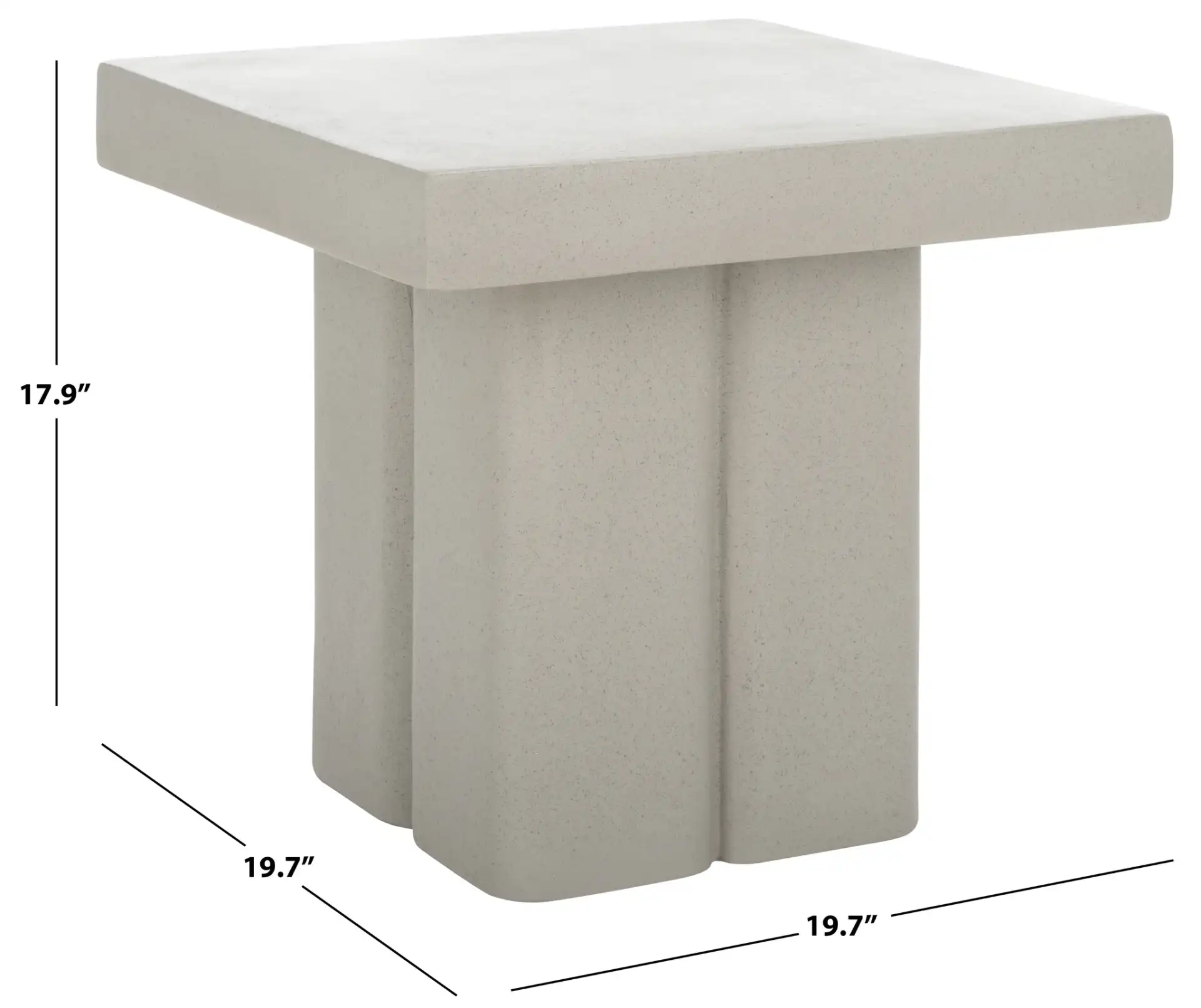 Oaklyn Square Accent Table in Gray, detail view