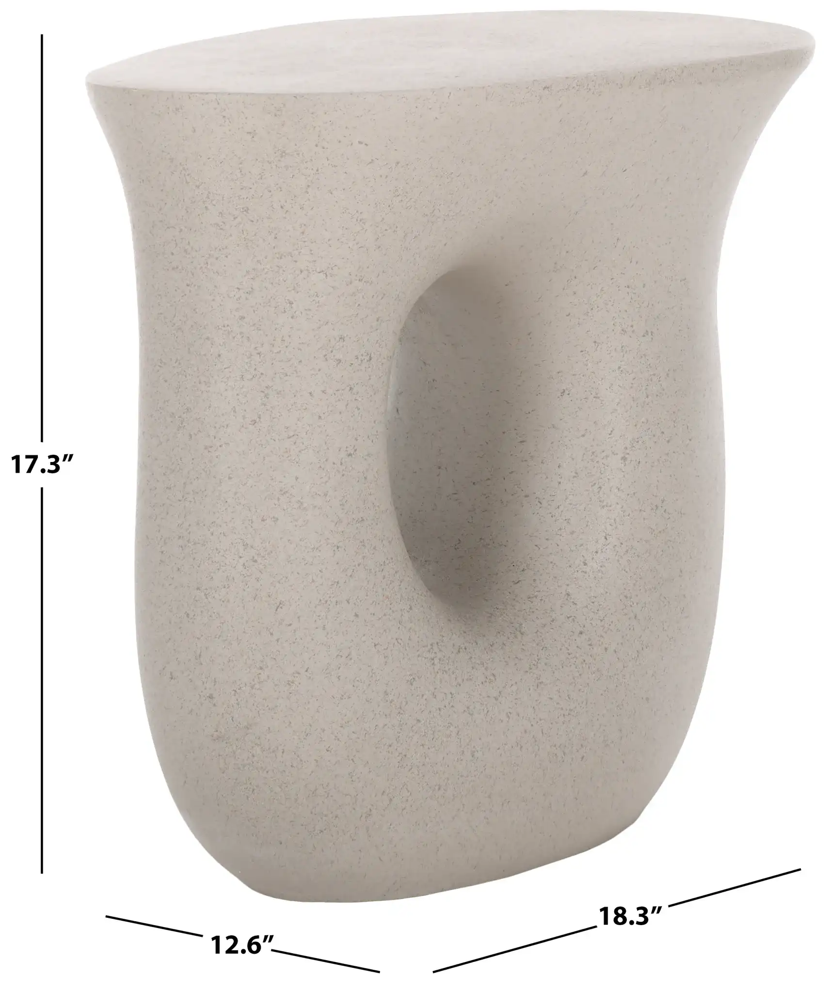 Irelyn Accent Table in Gray, detail view