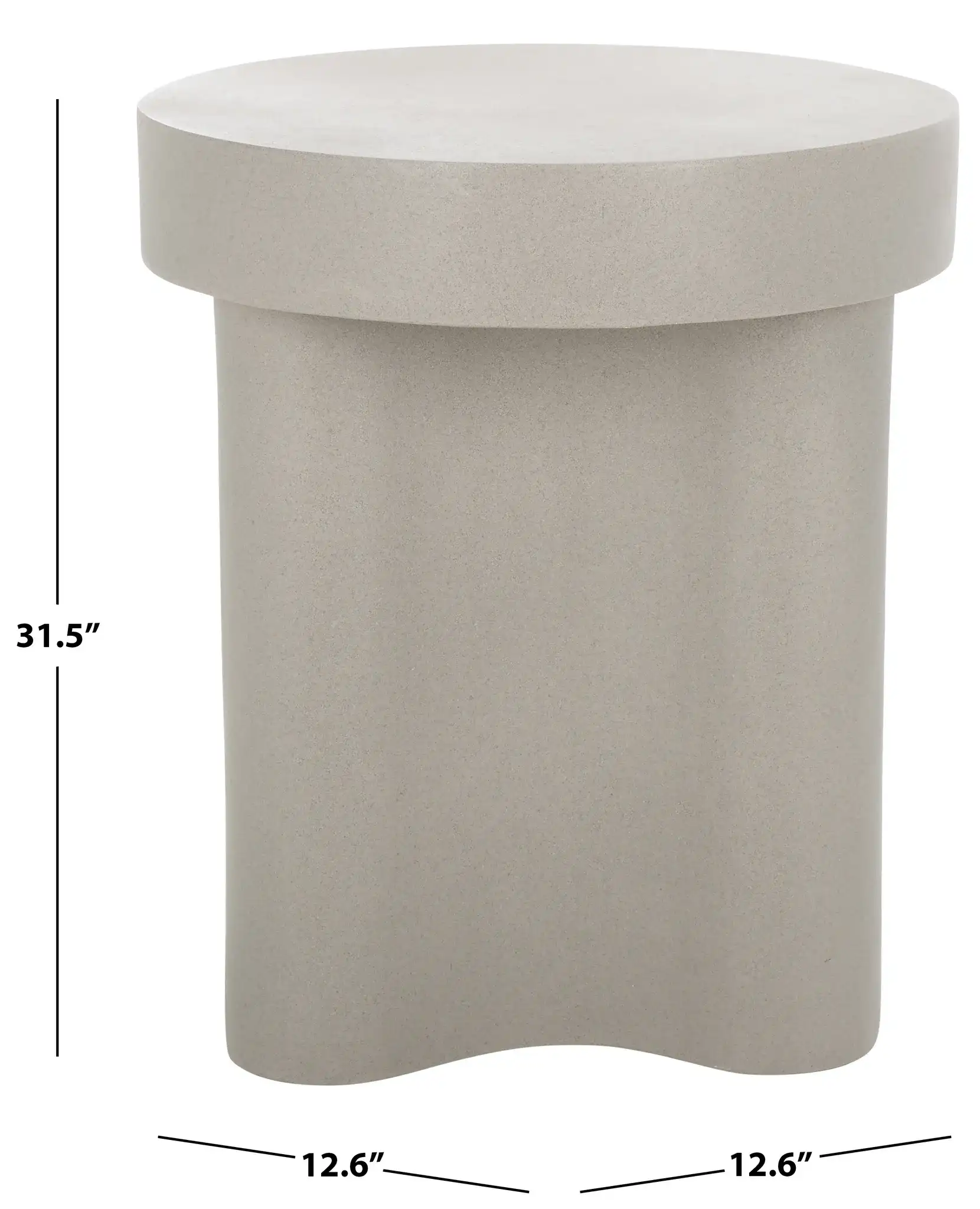 Kadence Accent Table in Gray, detail view