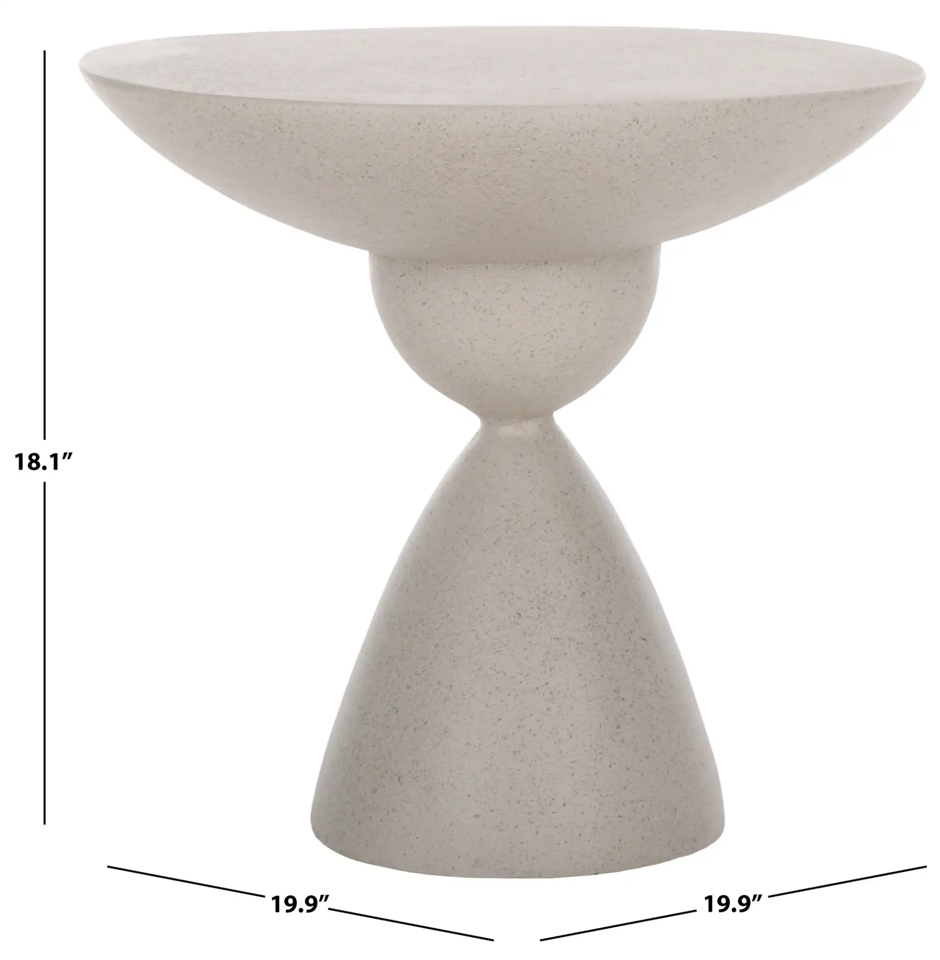 Atley Accent Table in Gray, detail view