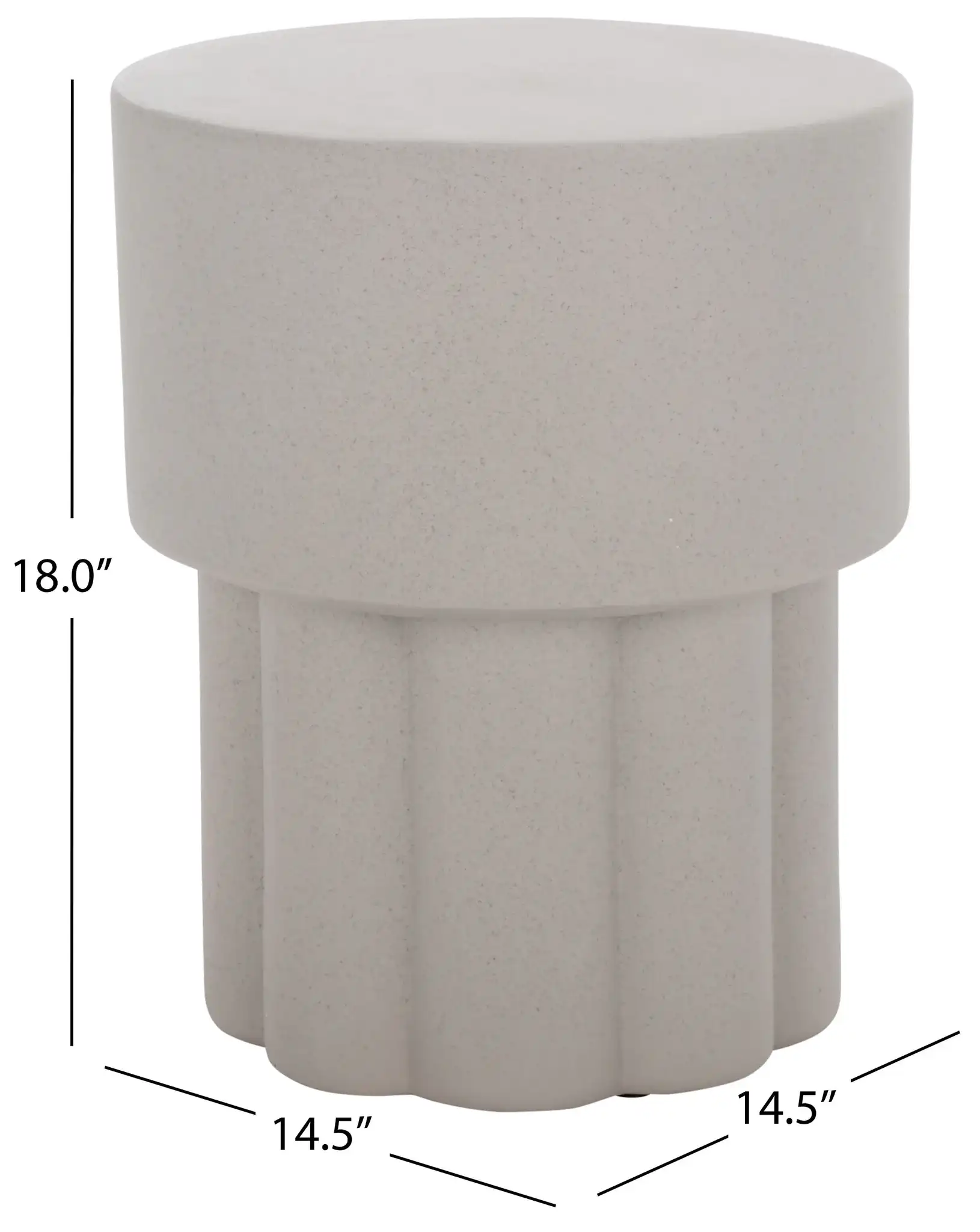 Eldrick Accent Table in Gray, detail view