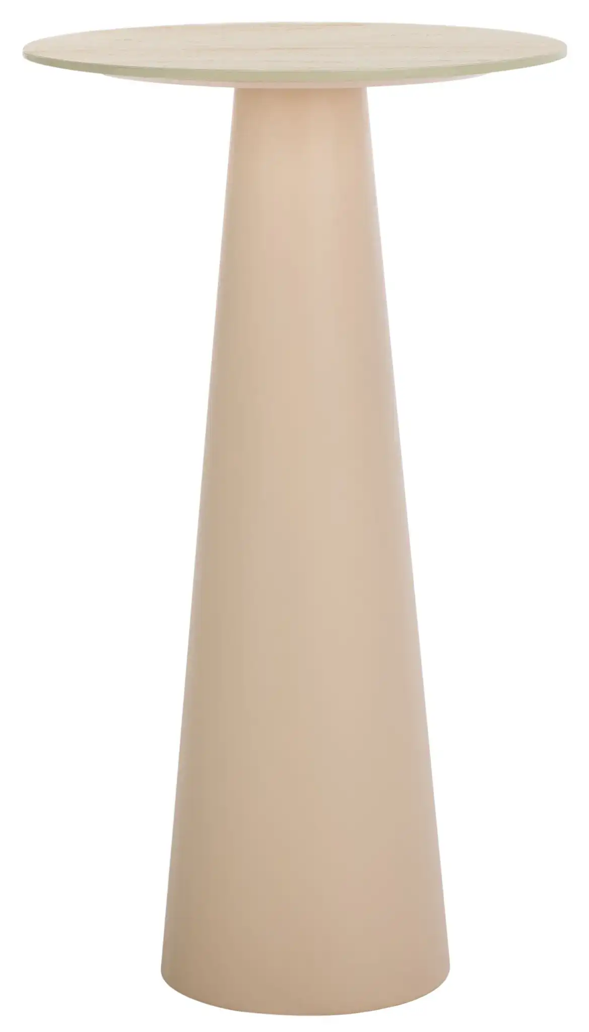 Nurem Tall Ceramic Side Table in Beige Ceramic / Beige