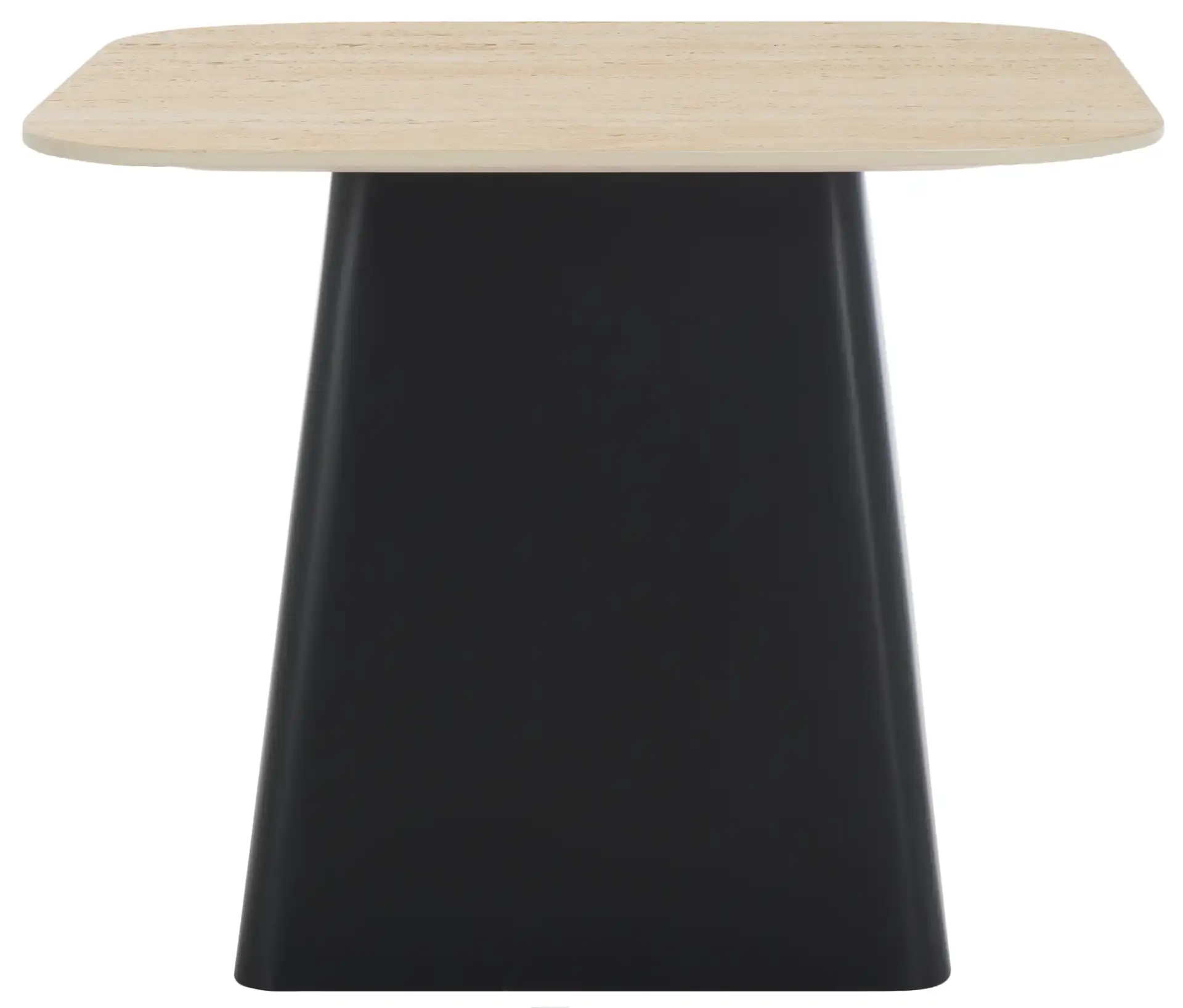 Fedo Porcelain Side Table in Beige / Black