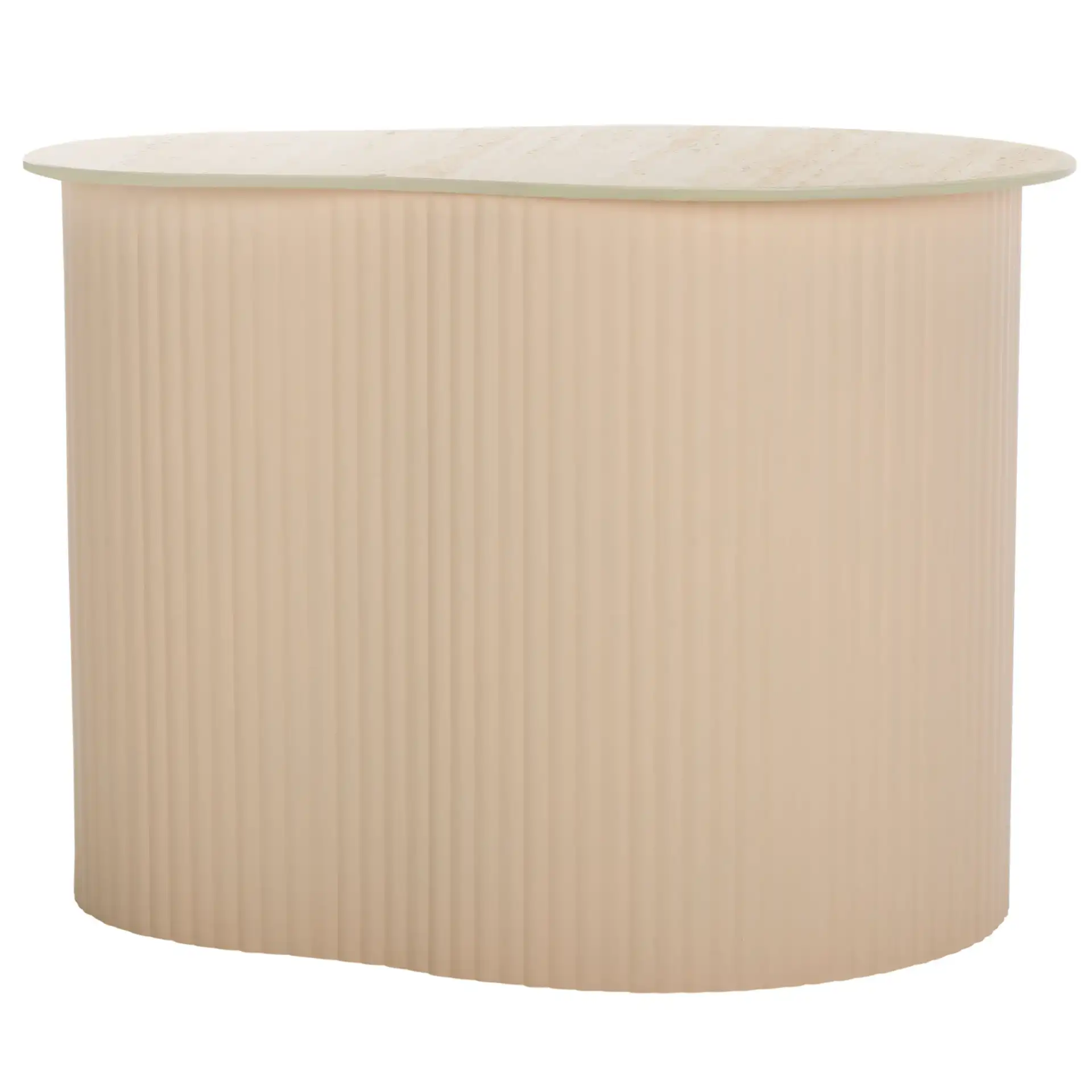 Mtp Medium Ceramic Side Table in Beige Ceramic / Beige, detail view