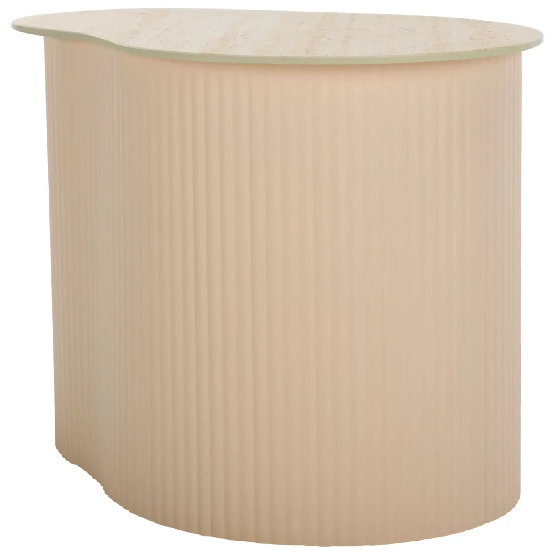 Mtp Medium Ceramic Side Table in Beige Ceramic / Beige, detail view